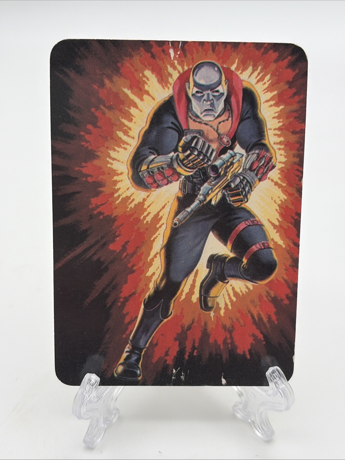1986 G.I. Joe Hasbro Destro Enemy Weapons Supplier Trading Card