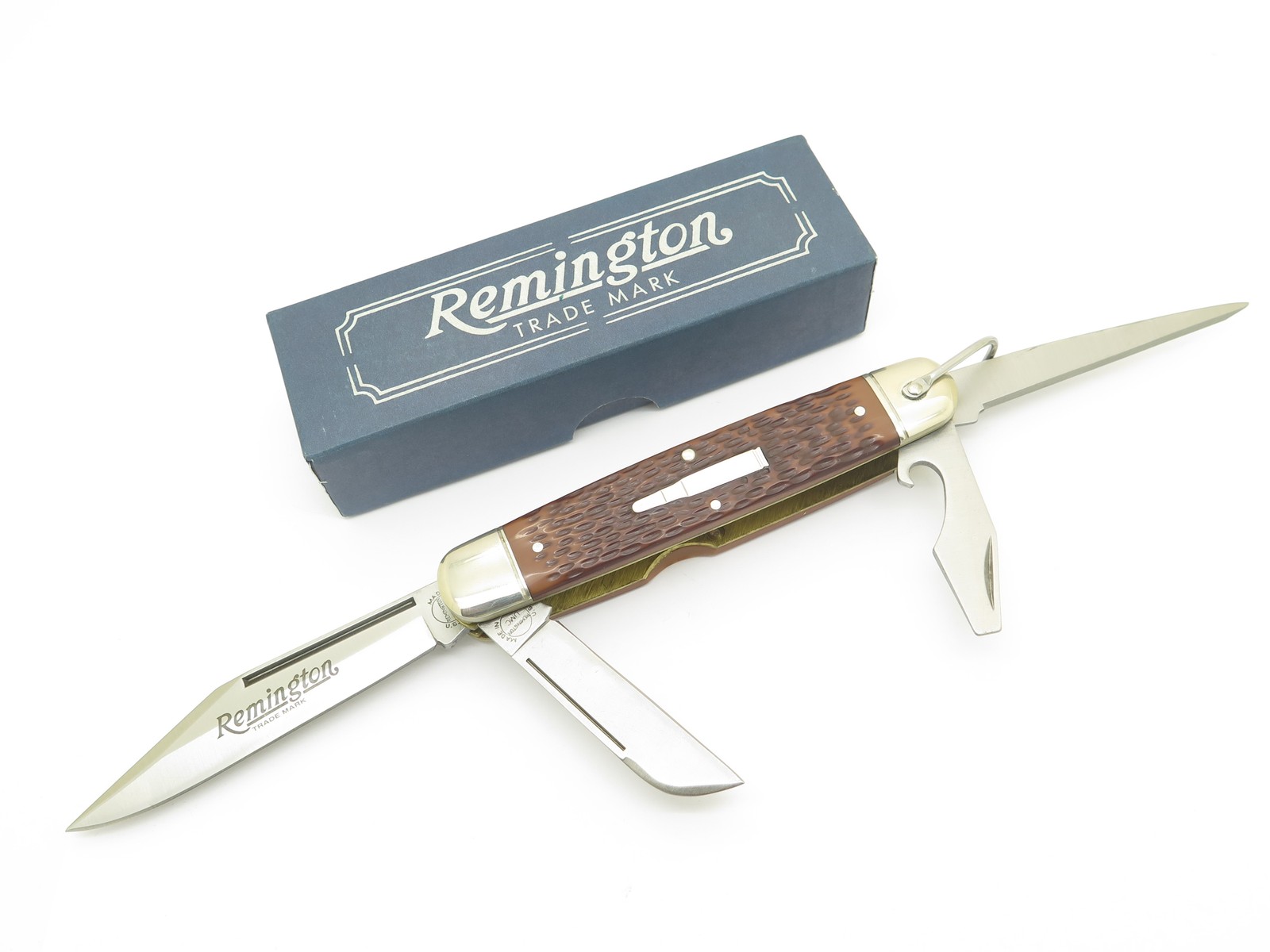 1994 Remington R4243 Camp Bullet USA Scout Jigged Delrin Folding Pocket Knife