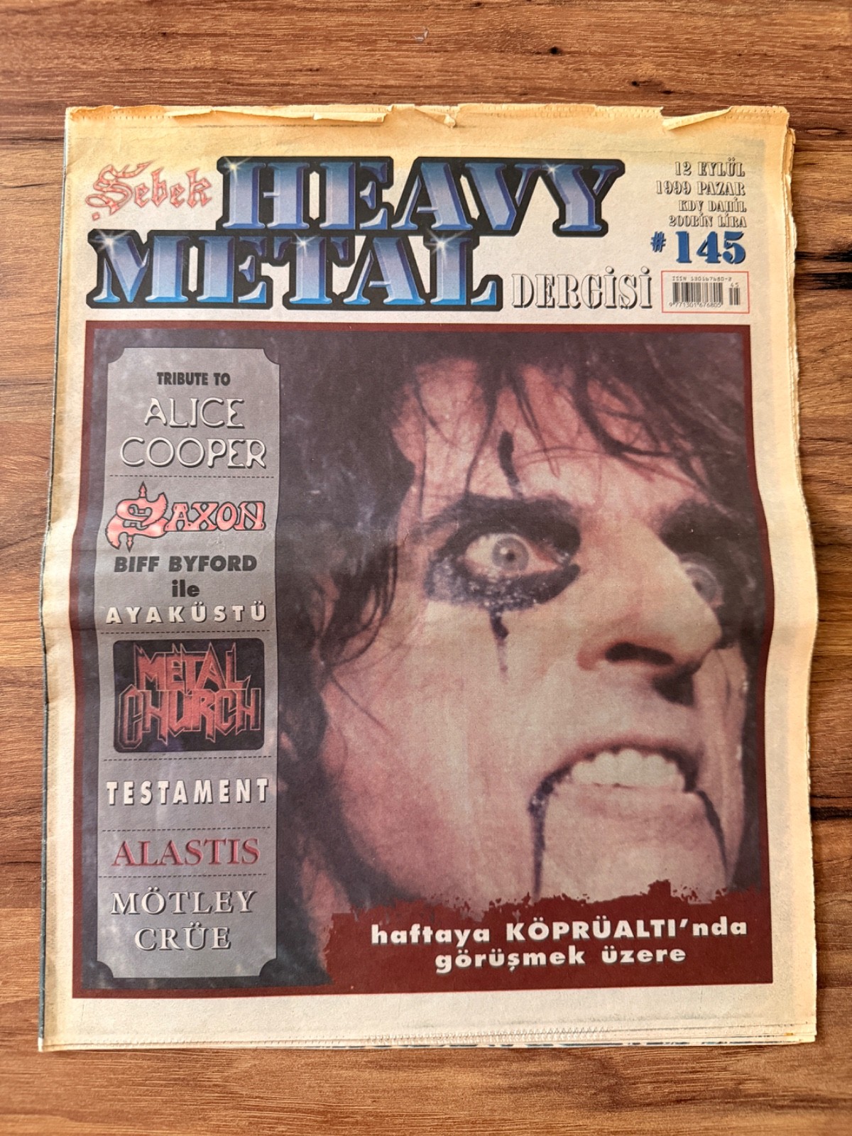 Heavy Metal Magazine 45 Alice Cooper Alastis Testament Saxon Turkey Rare 1999