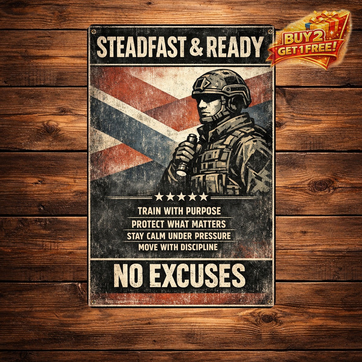 I Am A Veteran My Oath I Don\'t Care Backyard Metal Tin Sign 8x12