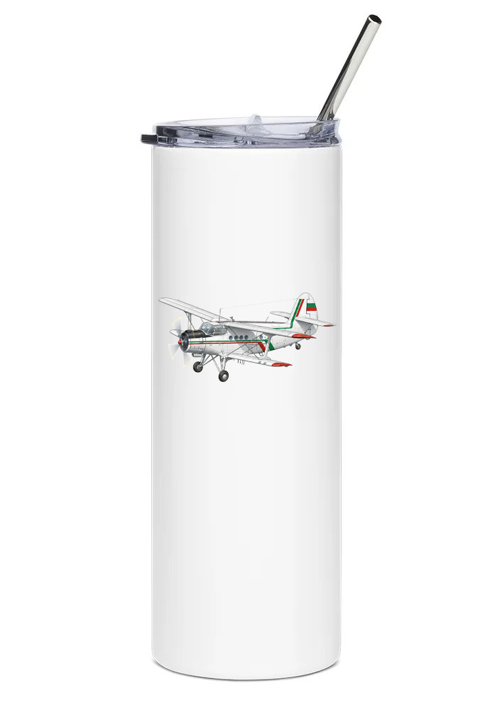 Antonov An-2 Stainless Steel Water Tumbler with straw - 20oz.