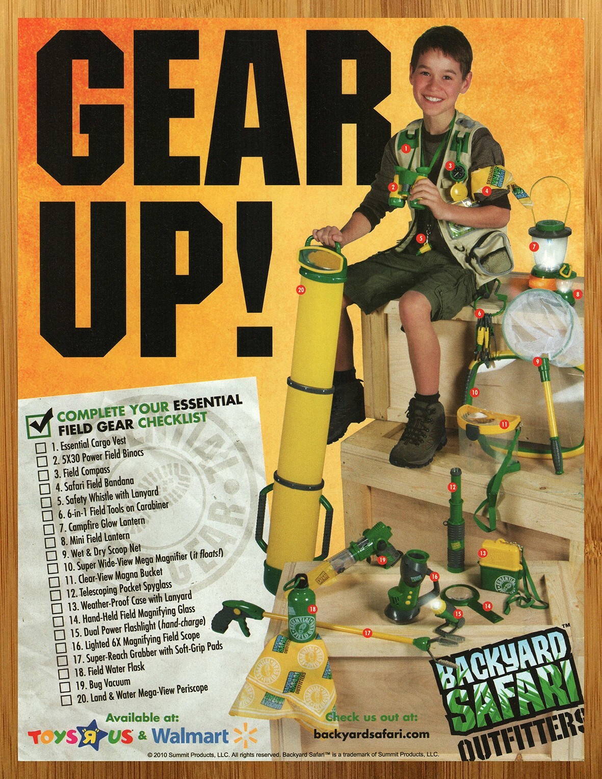 2003 Backyard Safari Outfitters Vintage Print Ad/Poster Toys R Us 00s Kids Art