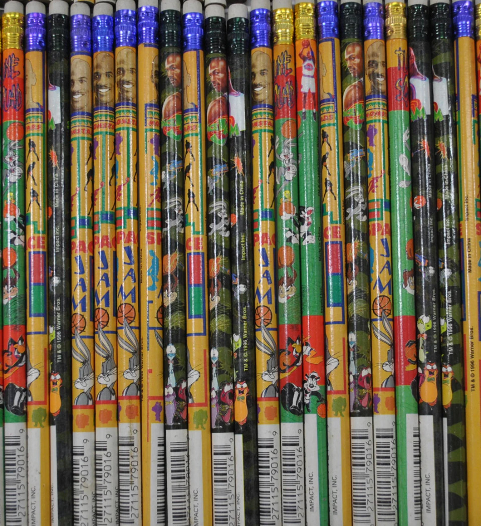 Vintage Michael Jordan Space Jam 90s Movies Wooden Pencils 5 Per Order