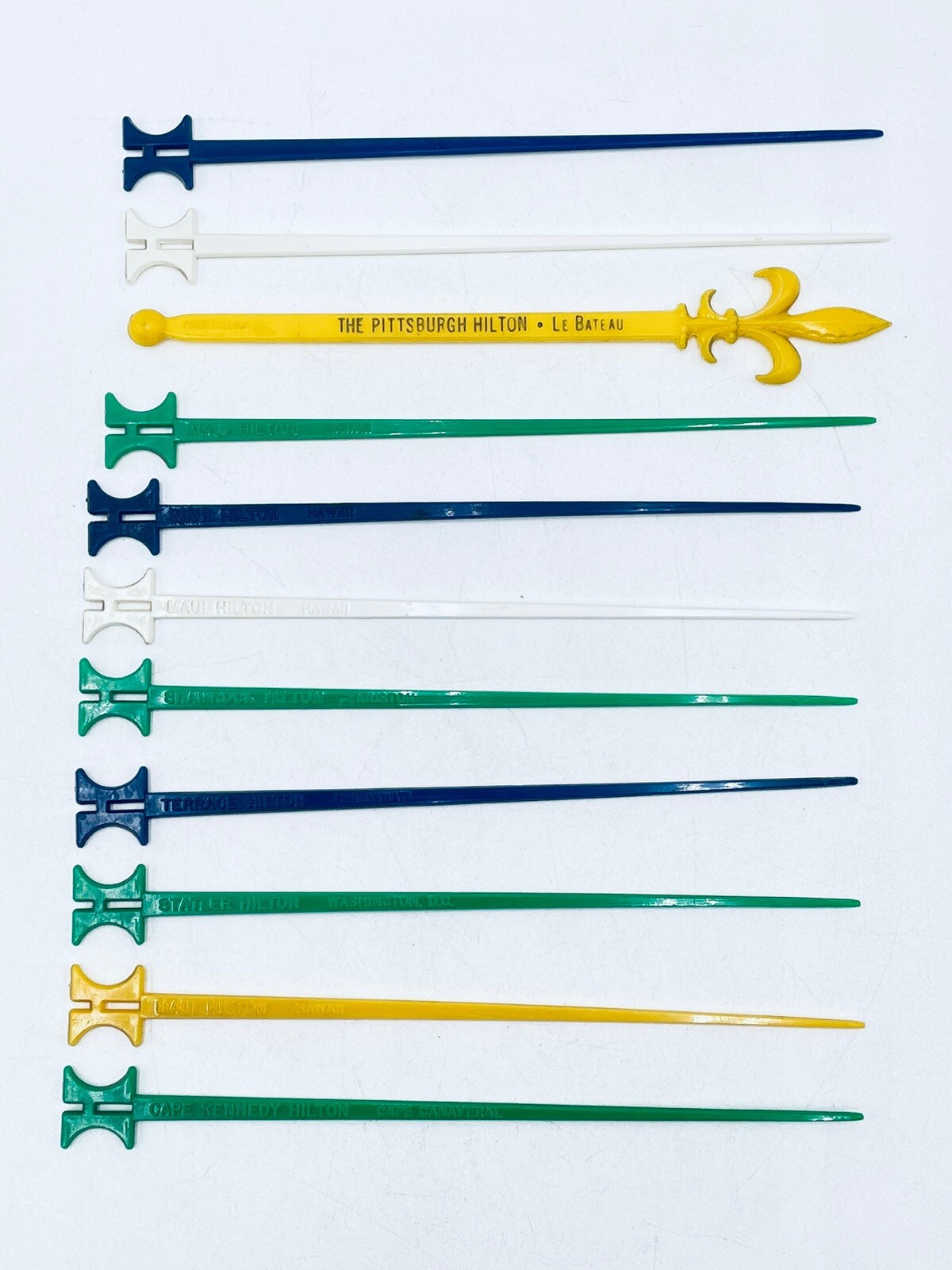 Lot 11 Hilton Hotel Hawaii Cape Canaveral Swizzle Stir Sticks Cocktail Barware