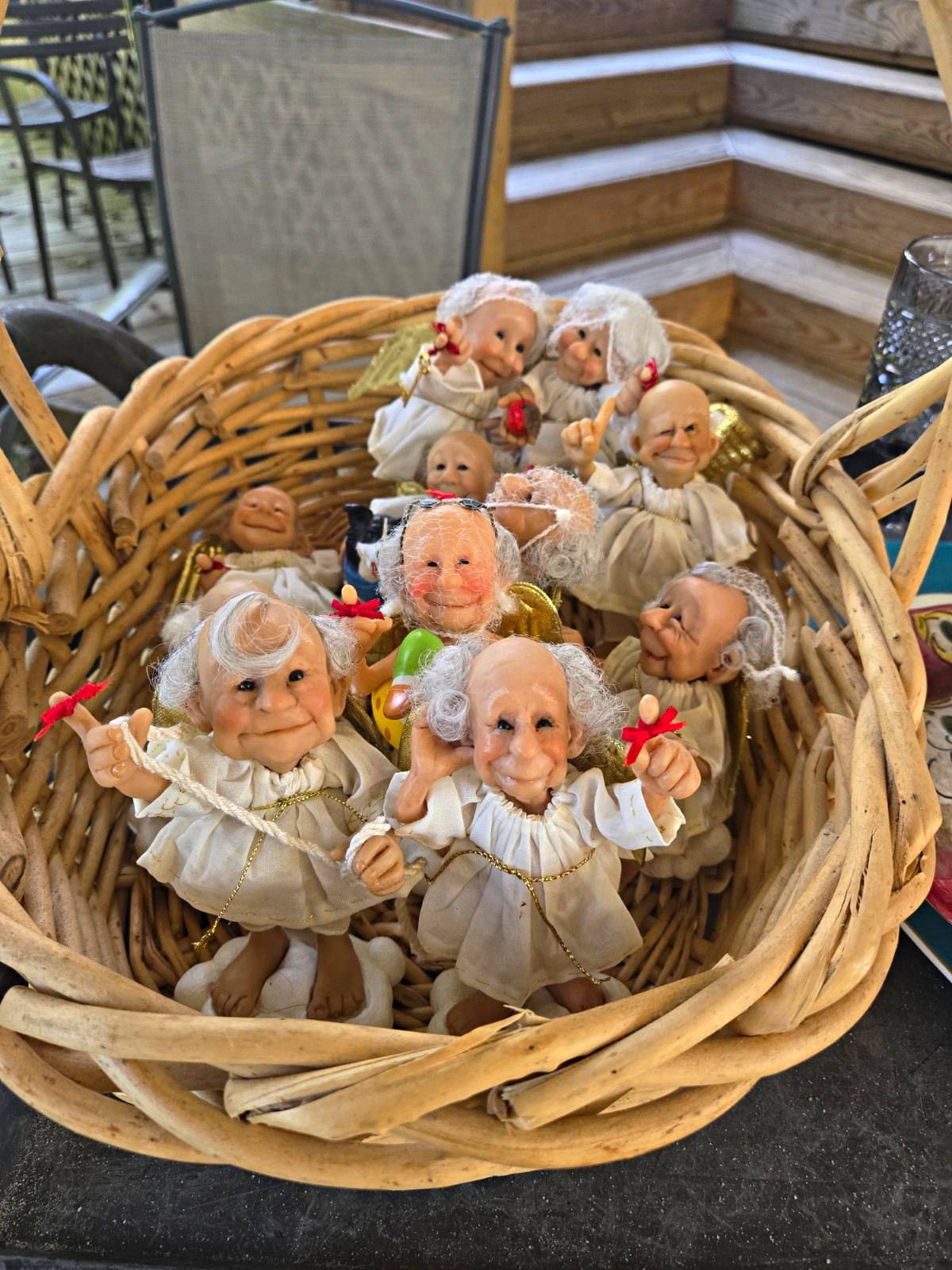Goebel Reminder Angels Richard Simmons 11 pc Hand Painted Resin/Fabric Figurines
