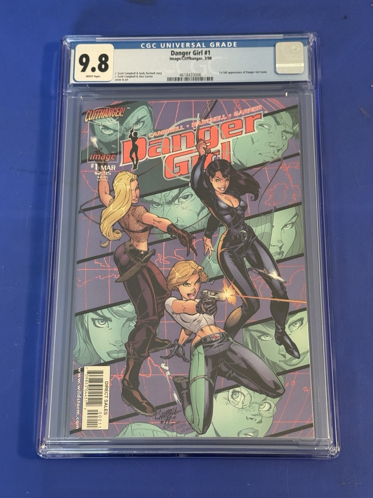 Danger Girl #1 CGC 9.8 1st Appearance Abbey Chase Danger Girl Cliffhanger 1998