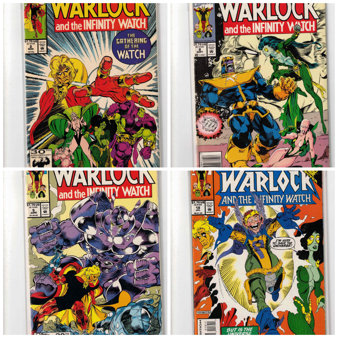 Warlock Marvel Comic Book Lot 4 Comics Issues #2,5,8,18 See Scans