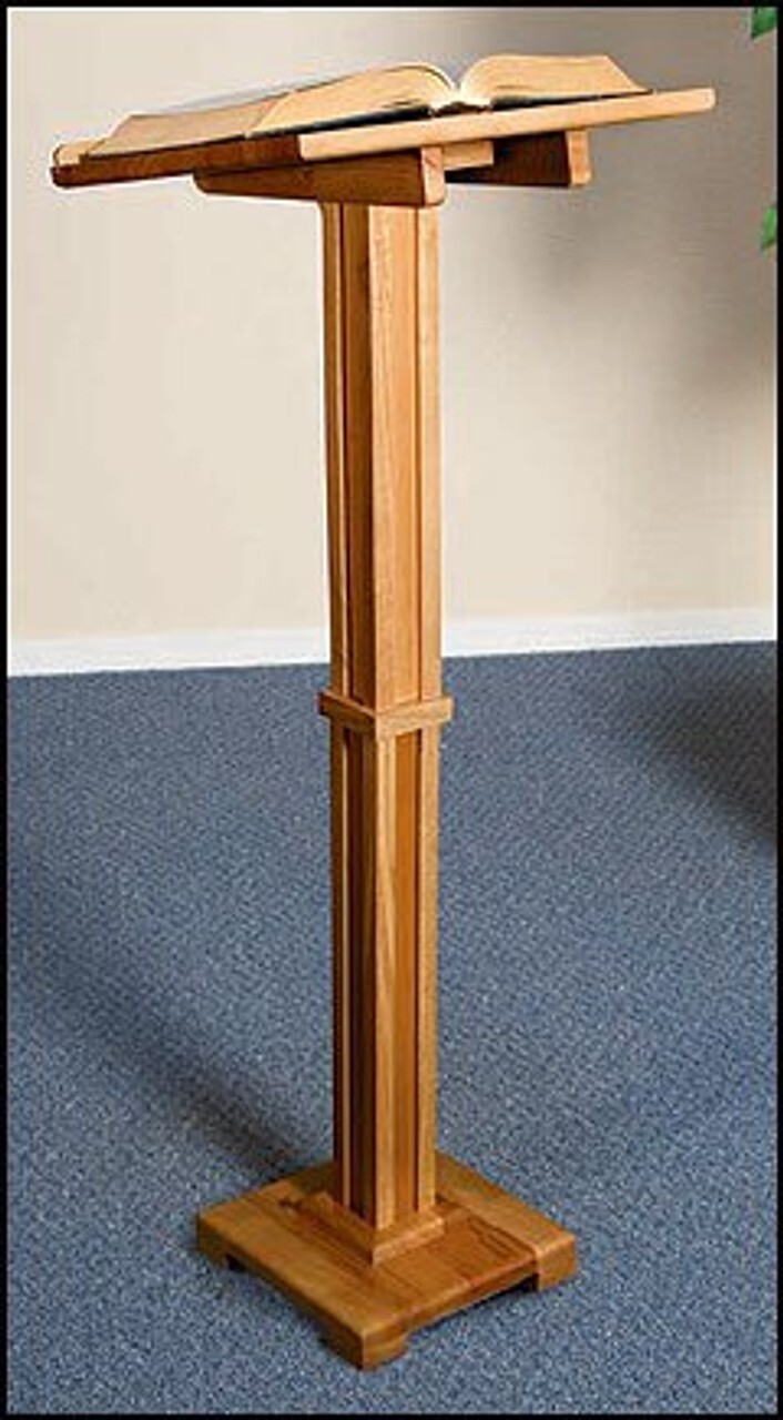 Lecterns, Standing Lectern, Pecan Stained 43\'\' High  Church Lectern Podium/Stand
