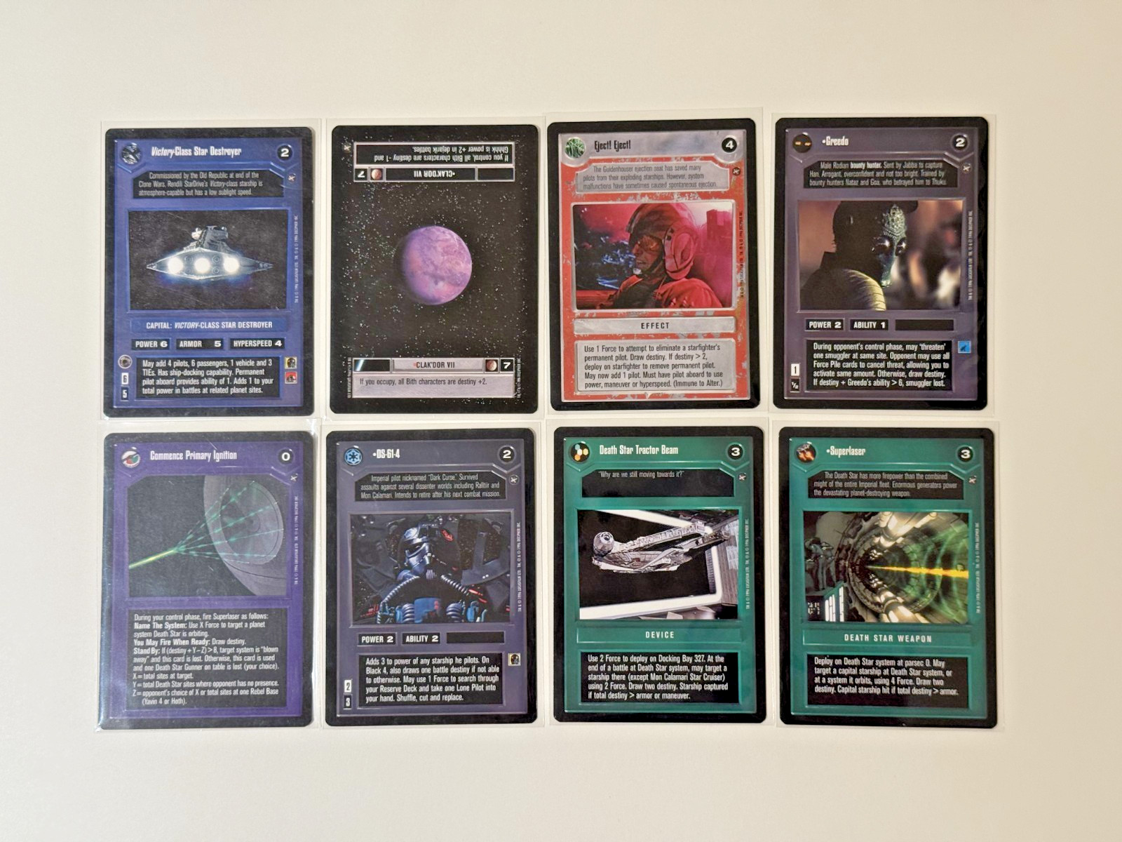 Star Wars CCG A New Hope Limited Black Border Lot Greedo Superlaser Victory Star