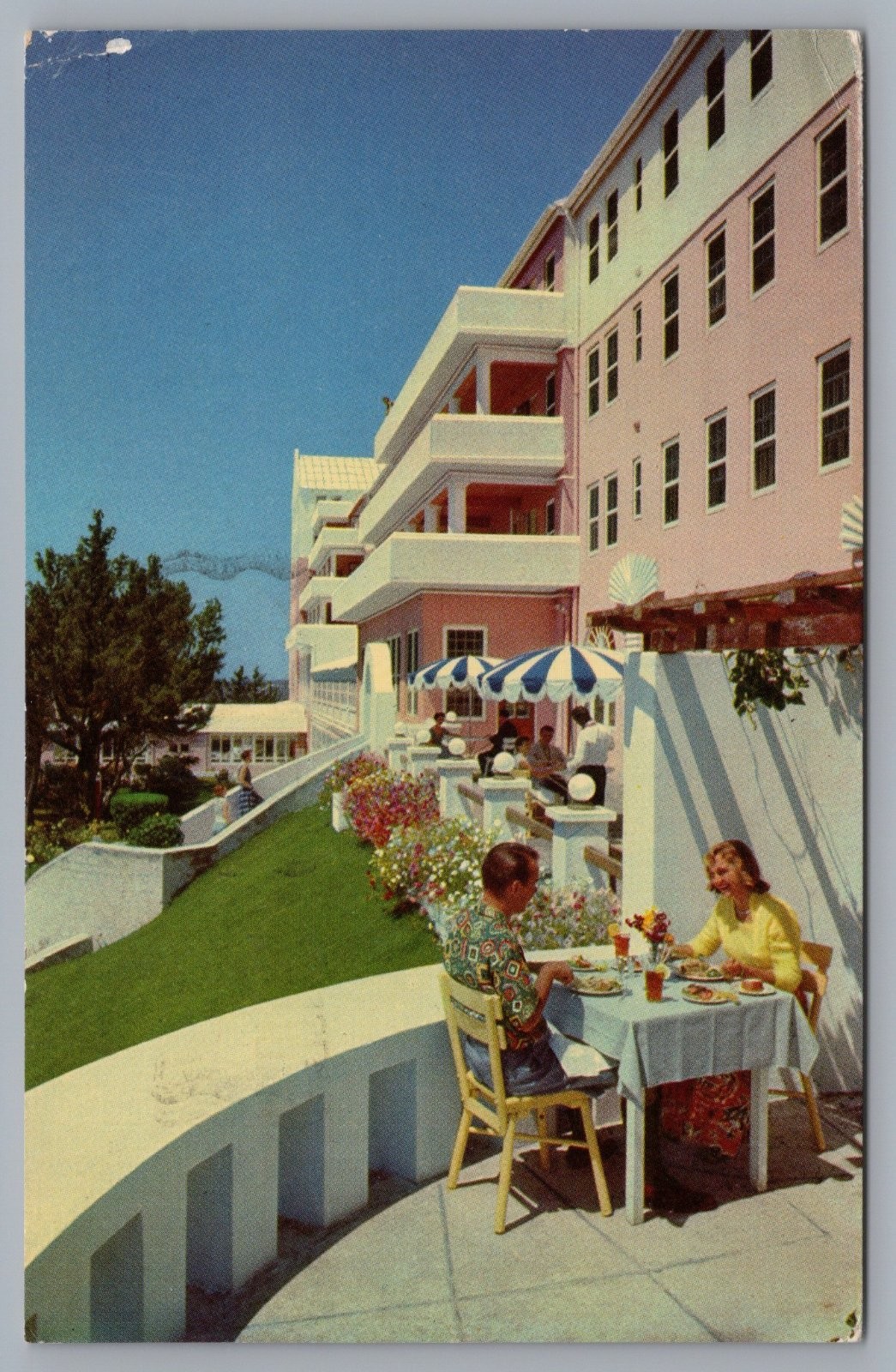 Elbow Beach Surf Club Bermuda Luncheon Dining Terrace Postcard