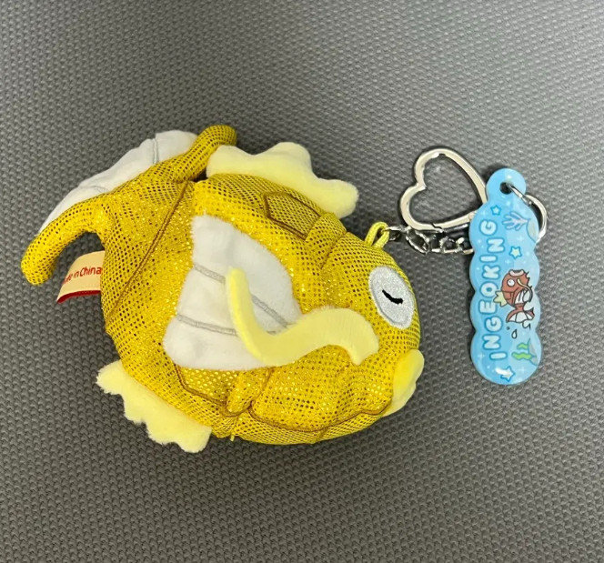 Pokemon Magikarp Shiny Golden Plush Stress Ball Keychain Mega Festa 2026 Korea