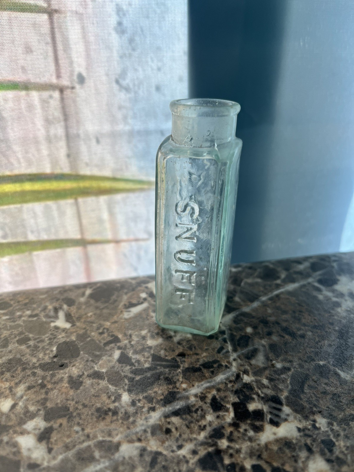 Antique 1860s Dr Doct Marshall’s Snuff Bottle Open Pontil Rolled Lip Whittled