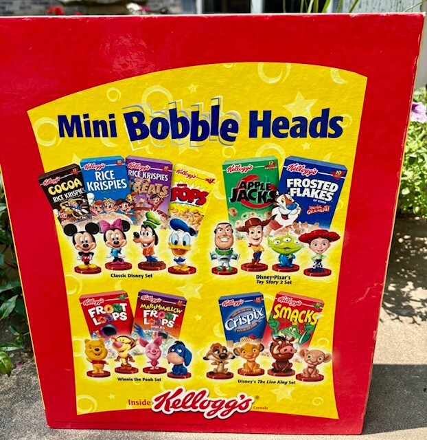 2003 Kelloggs Disney Mini Bobble Heads Collection Set of 16 Sealed and Unopened