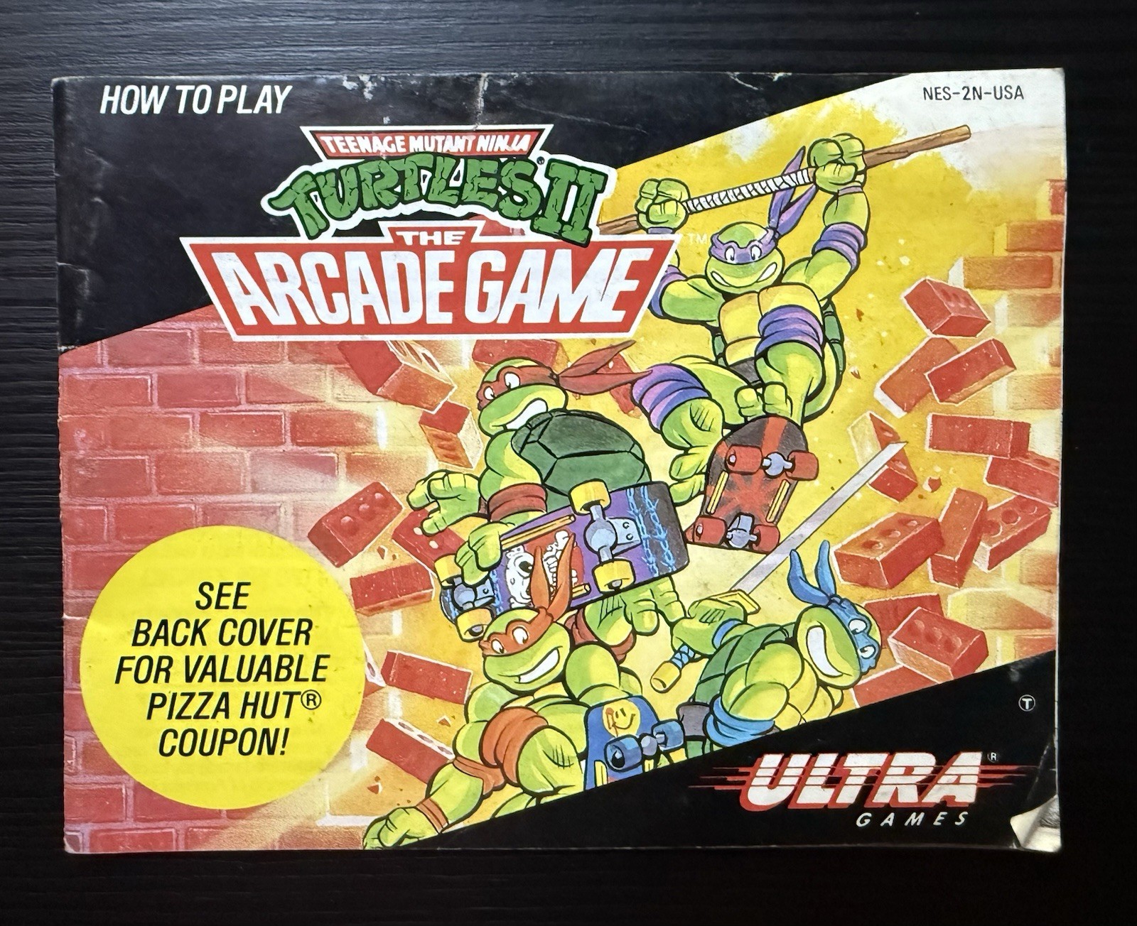 Teenage Mutant Ninja Turtles II 2 MANUAL ONLY (Nintendo, NES 1990) Combine 📫