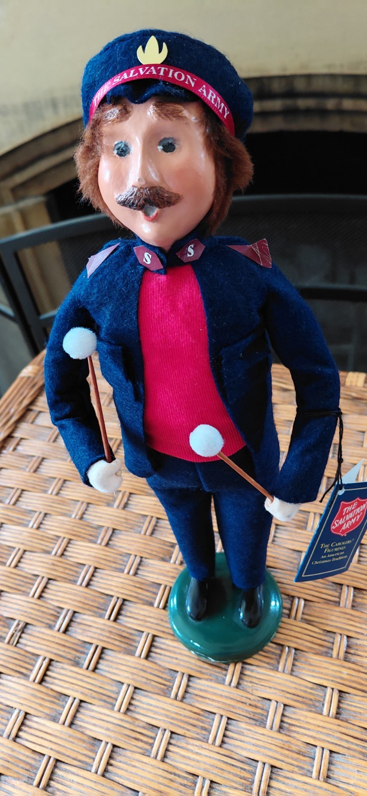Vintage Byers Choice Salvation Army  Signed, 13 Inches Tall, Small imperfection 