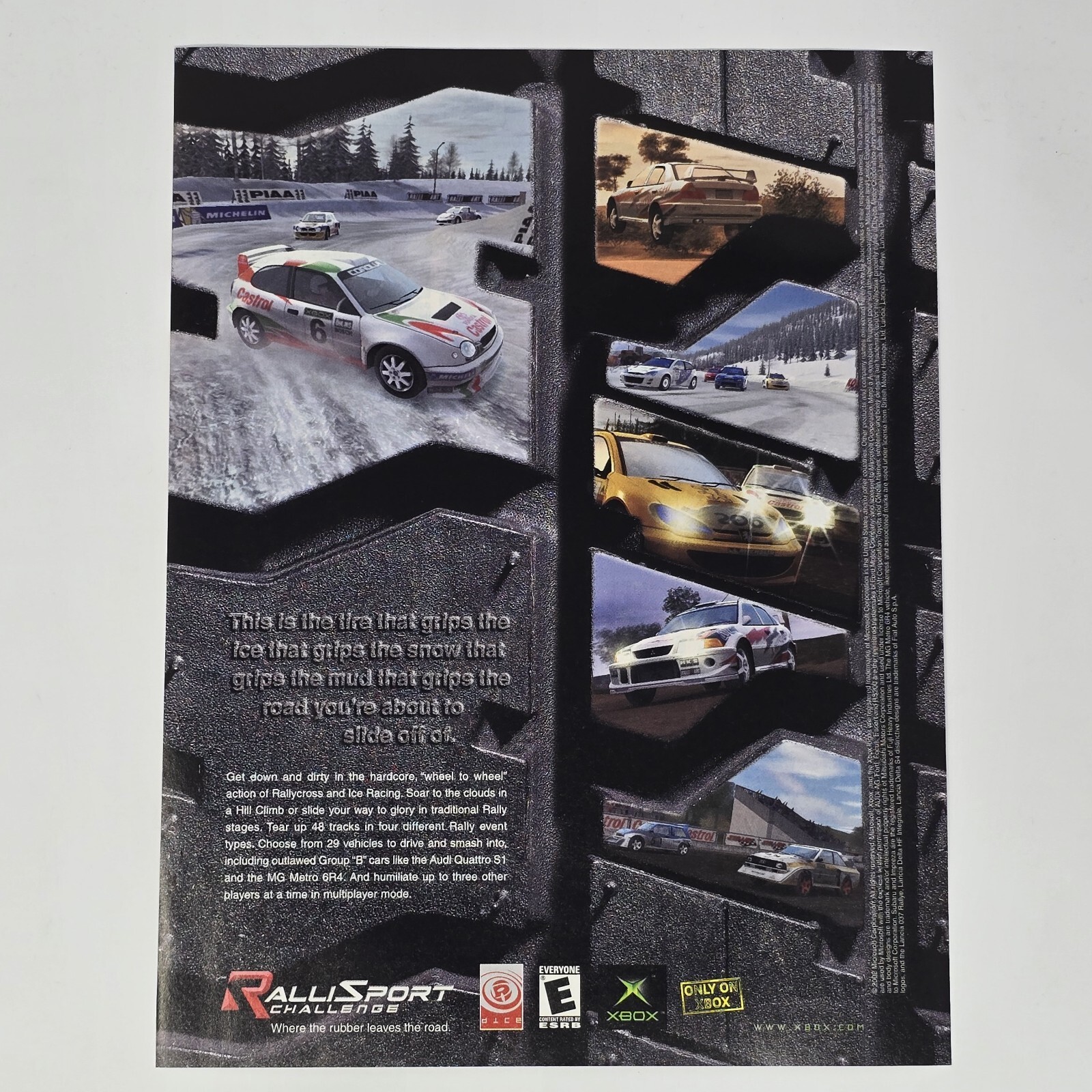 RalliSport Challenge Xbox Tire That Grips Print Ad/Poster Official Promo Art