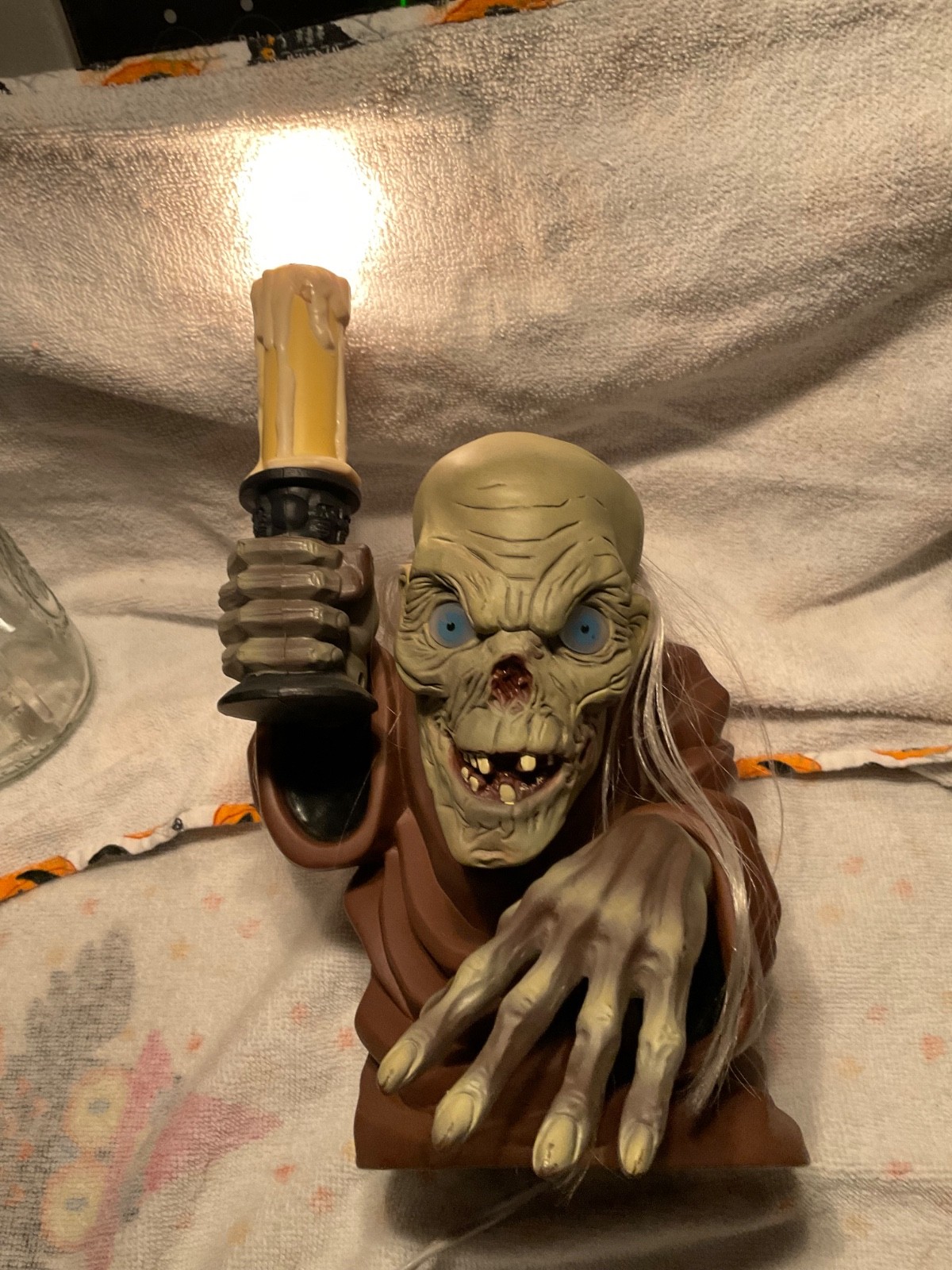 Vintage 1996 Tales From the Crypt Keeper Light Up Candelabra Trendmaster