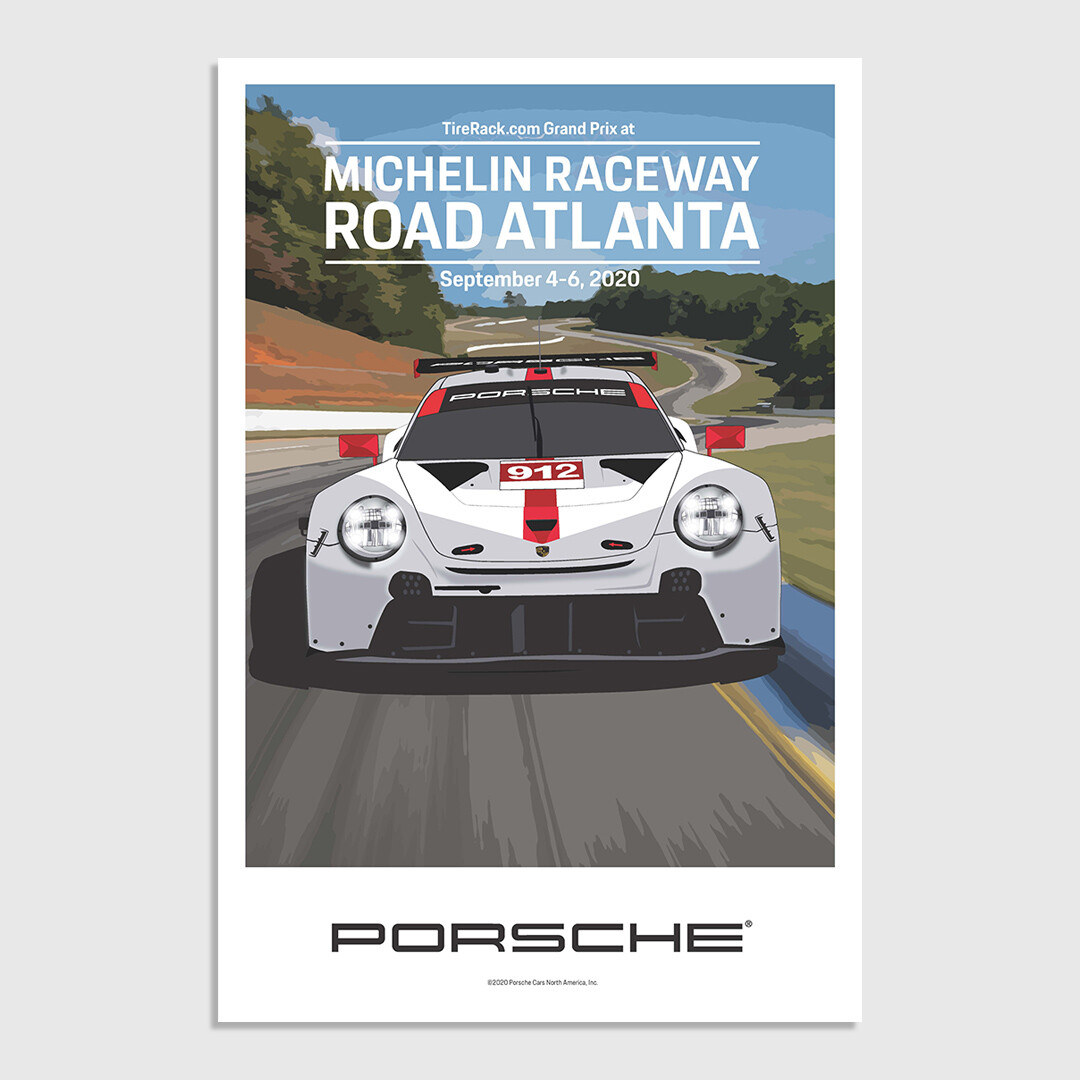 PORSCHE IMSA MICHELIN RACEWAY ROAD ATLANTA 2020 RACE POSTER 12