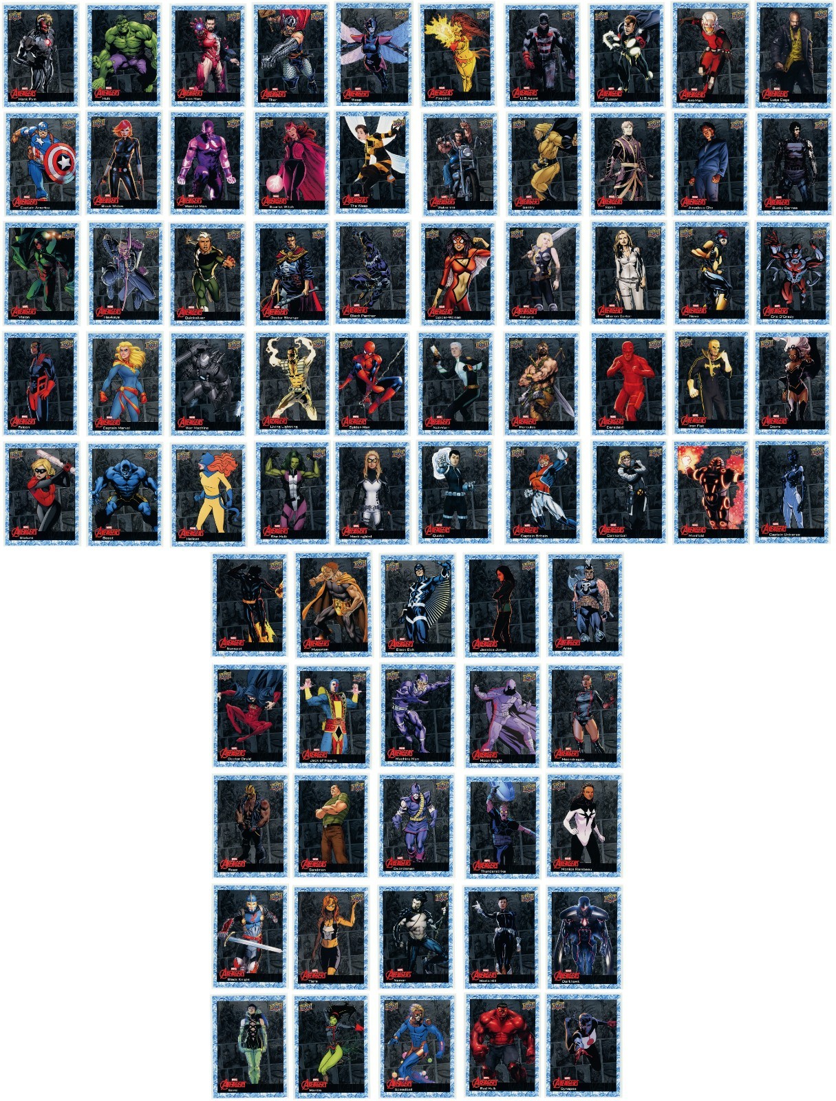 2024 Upper Deck Marvel Avengers 75-Card Base Set *Qty