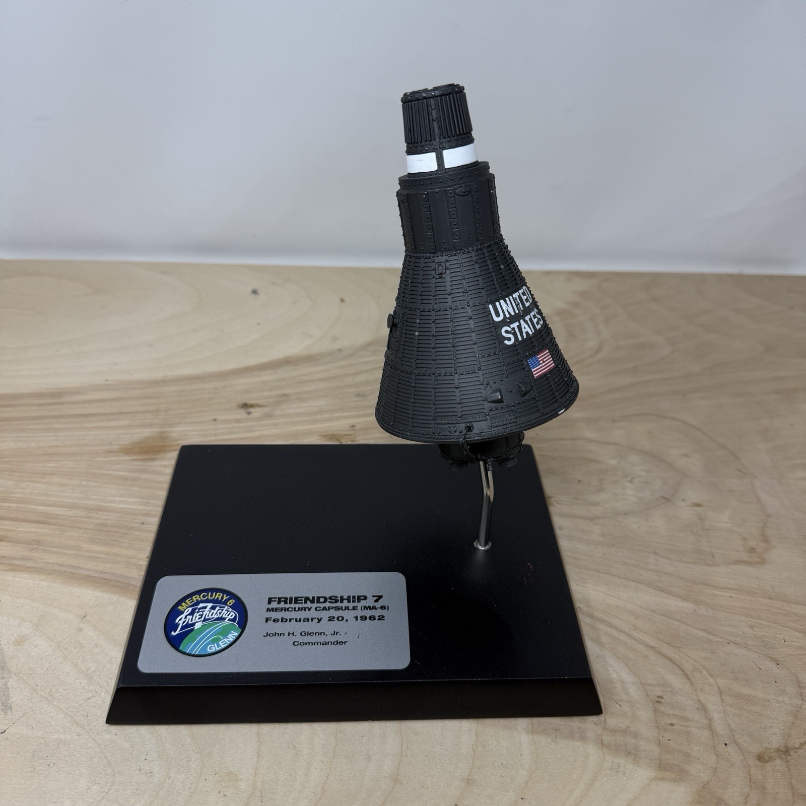 Danbury Mint Friendship 7 Mercury Capsule 7 (MA-6) Desk Top Model / As Is Parts