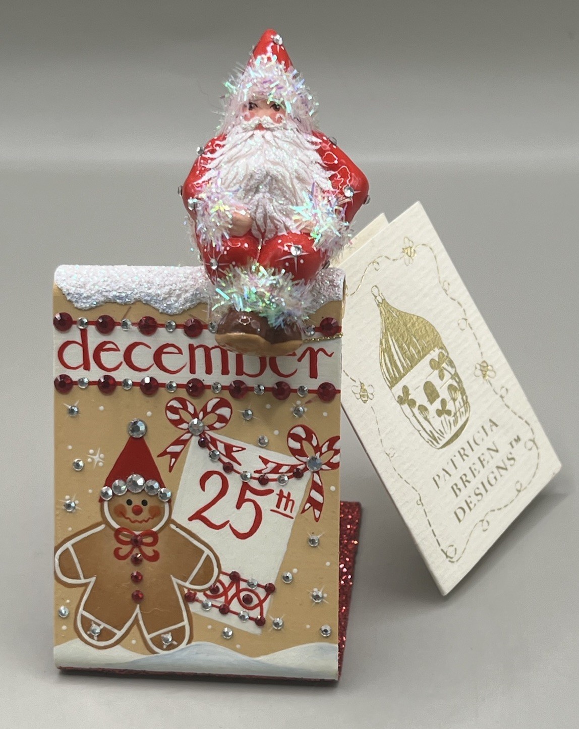 NWT Patricia Breen Christmas Is Here Gingerbread Santa Snowflakes Ornament 2908