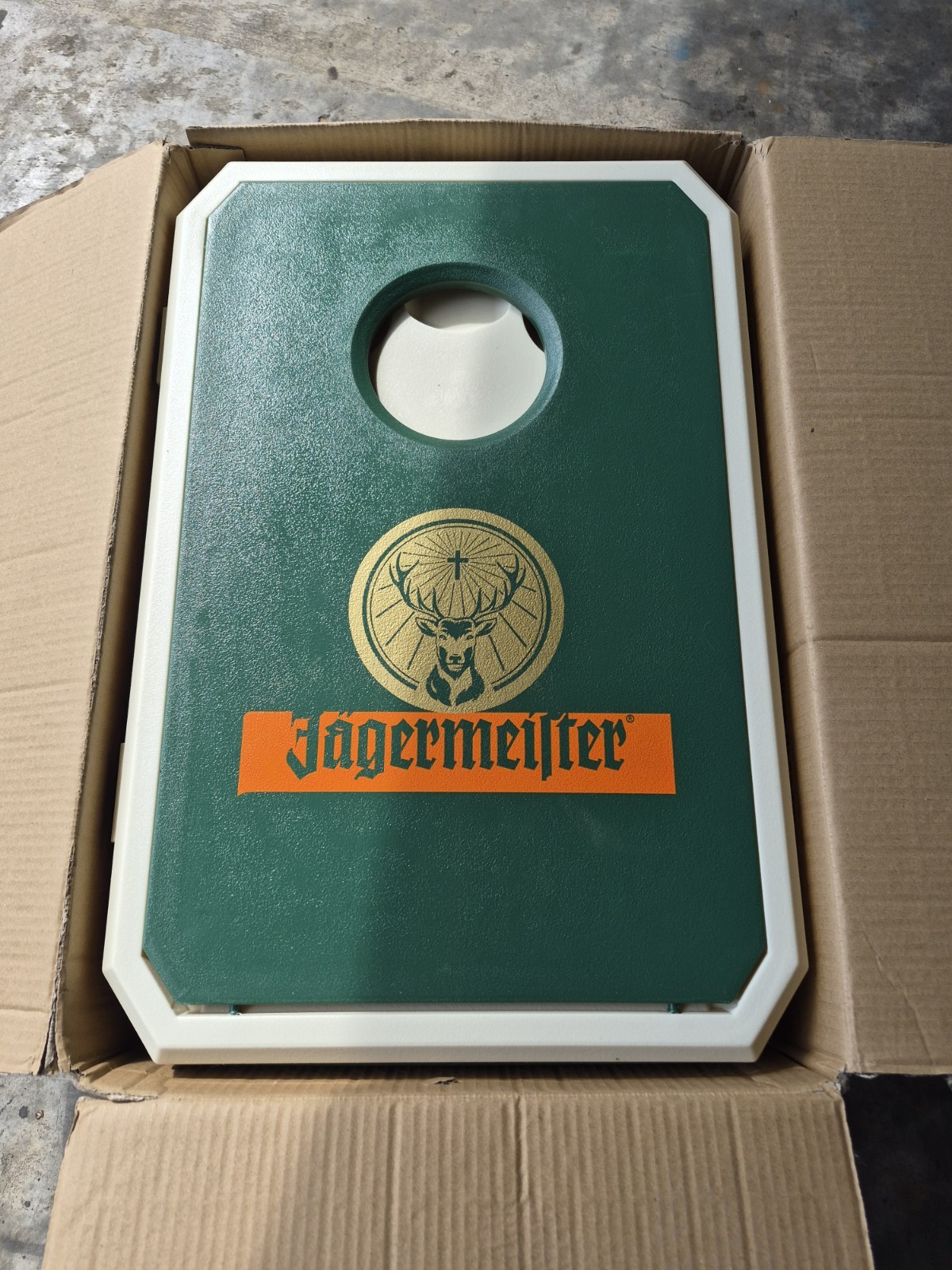 Rare Jagermeister Cooler w/ Cornhole Board Game, Has Handles & Logos Brand New