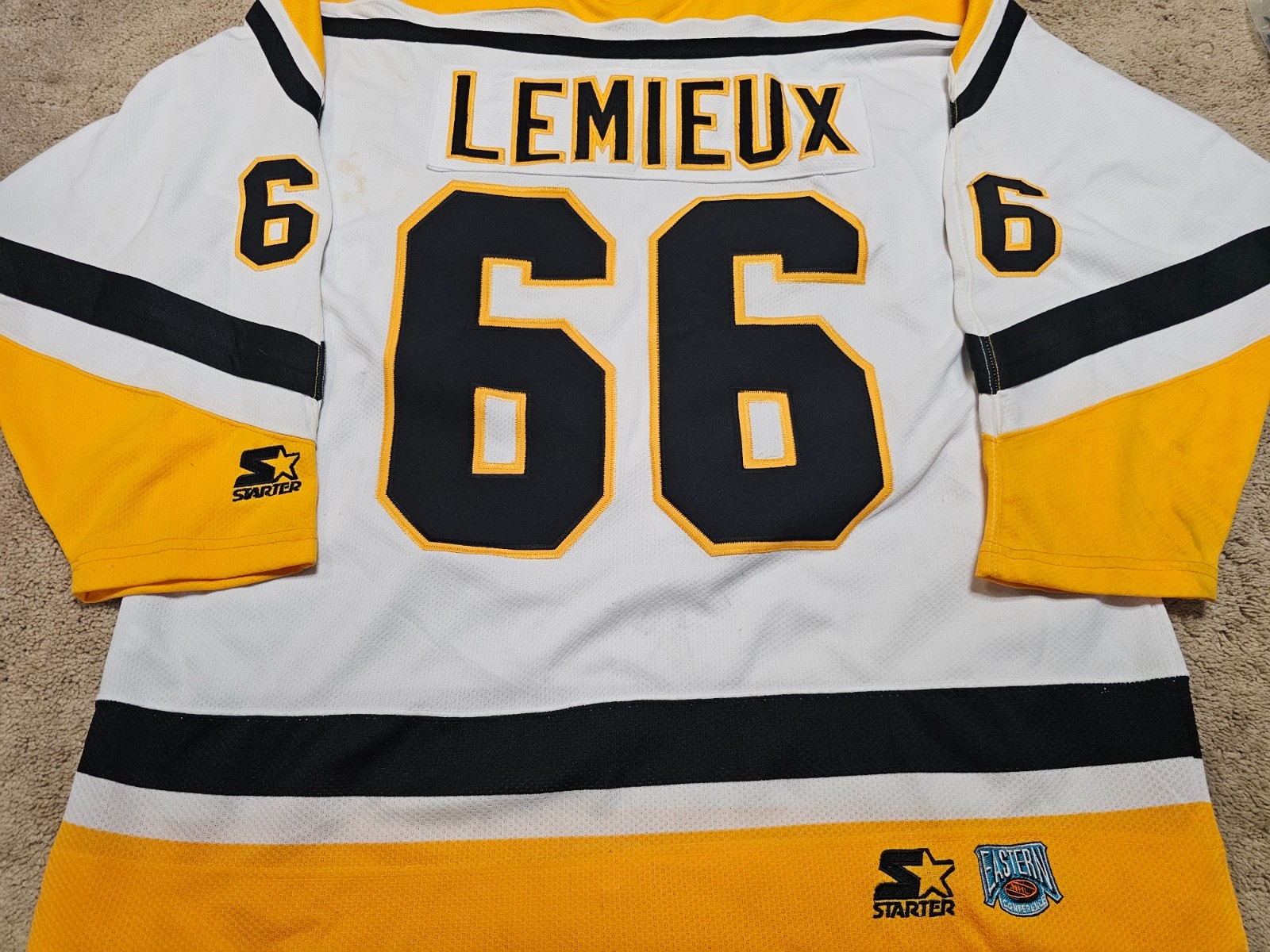 MARIO LEMIEUX Pittsburgh Penguins Signed Autographed Starter Hockey Jersey