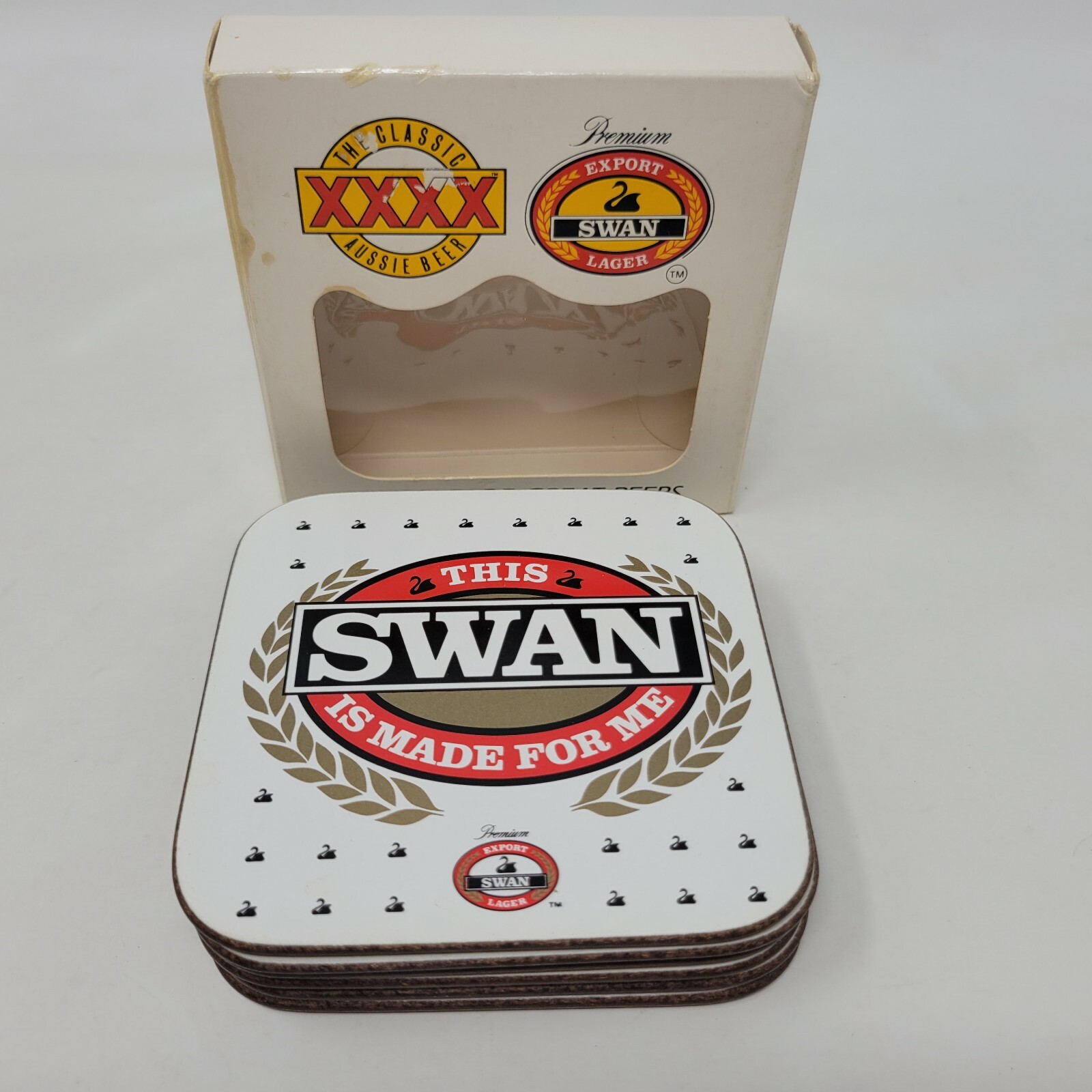 NEW SWAN EXPORT LAGER AUSTRALIAN BEER 6 PACK COASTERS  