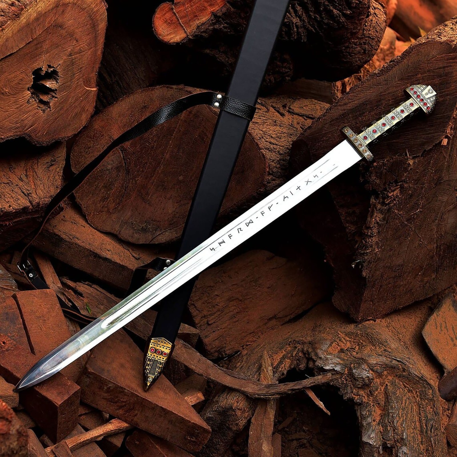Hand Forged Custom King Ragnar Lothbrok Viking Sword, Stainless Steel Replica