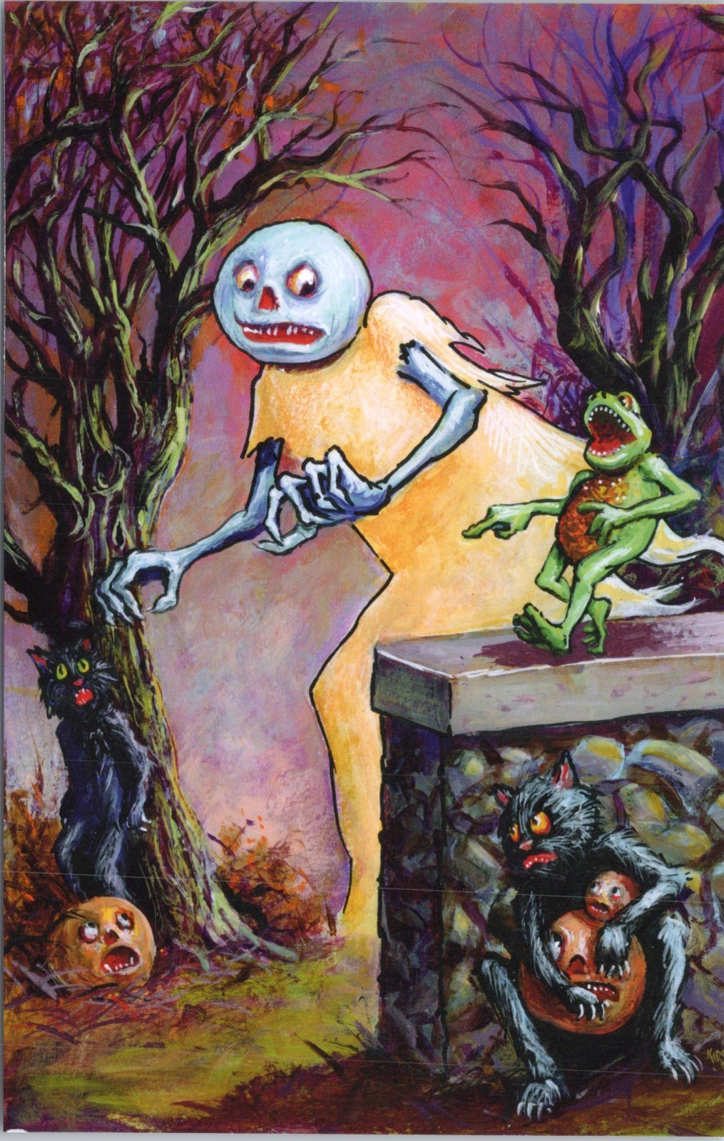 Postcard Matthew Kirscht 2025 Pumpkin Heist 16 of 46 Artist Signed