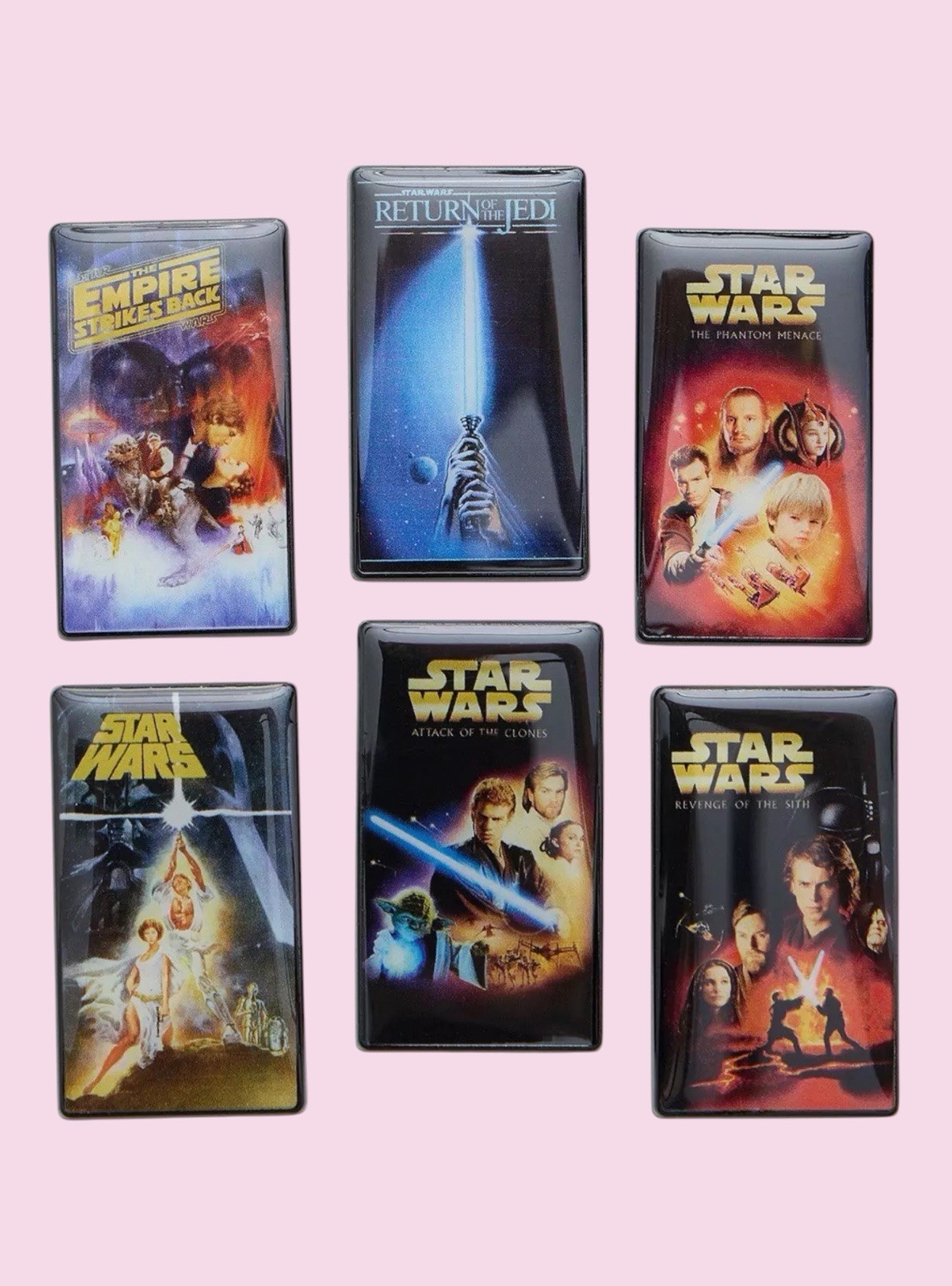 Star Wars VHS Tape Blind Box Enamel Pin - Full Set 6