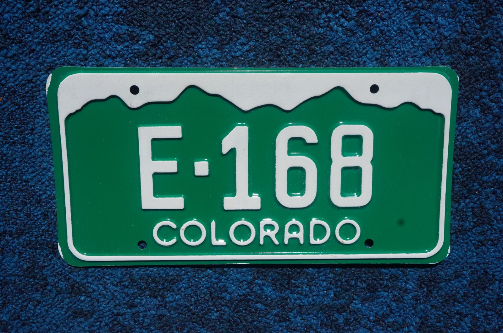 1980 1981 1982 Colorado ELECTRIC VEHICLE License Plate First Issue # E - 168