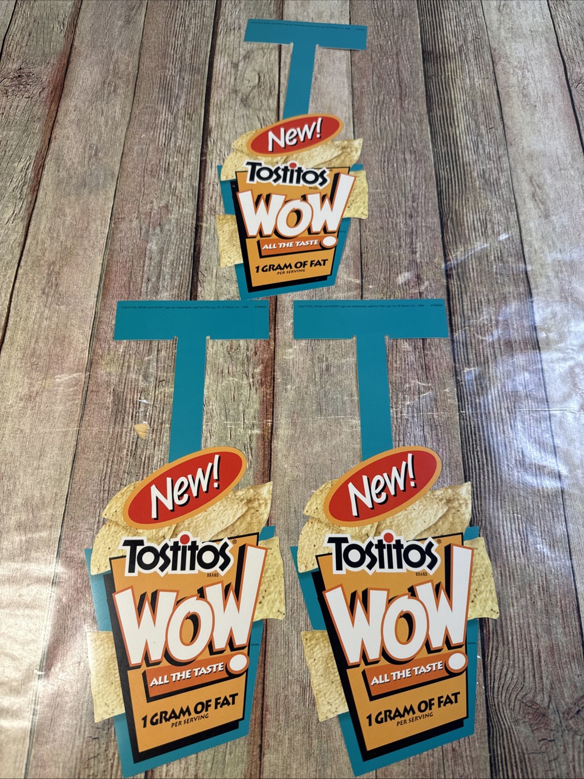 Rare Lot Of 3 WOW Tostitos Chips Store Shelf Promotional Display Advertising