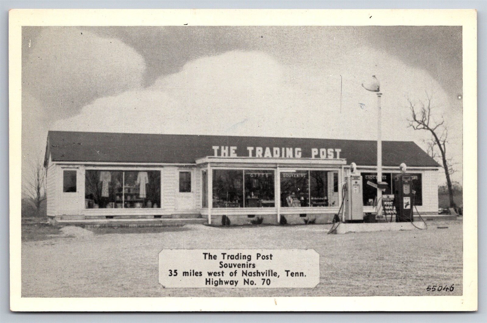RPPC The Trading Post Souvenirs Gifts Groceries Gas Oil Nashville TN Postcard M1