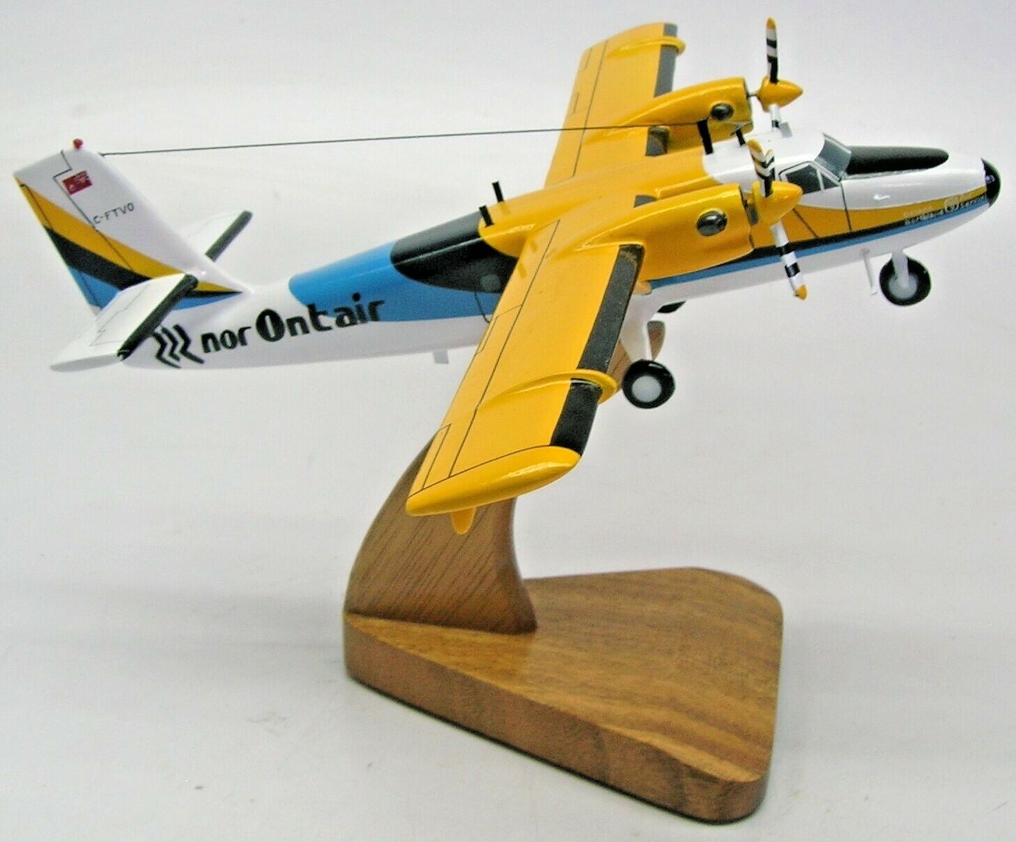 DHC-6 Norontair Twin Otter DHC6 Airplane Wood Model Replica Small 