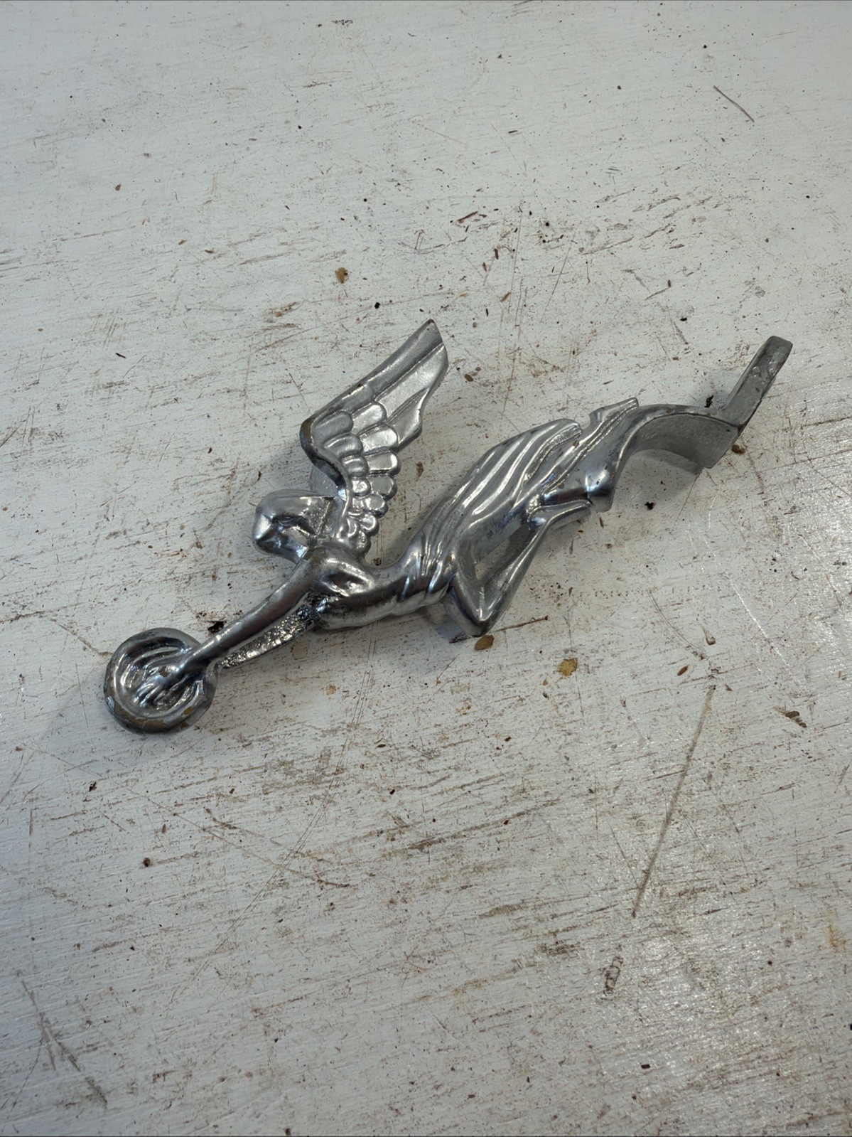 NOS OEM 1930s 40s Packard Goddess of Speed Hood Ornament Radiator Cap Chrome New