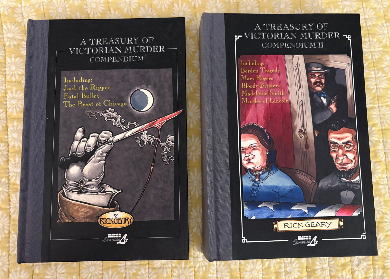 Treasury of Victorian Murder Compendium Vol 1 & 2 Rick Geary HC 1st Print Set