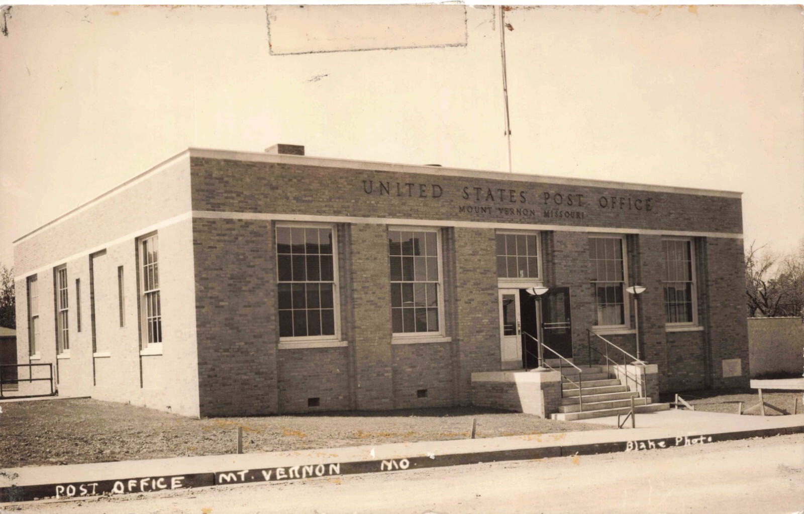 RPPC Mt Vernon Missouri Post Office Blake Photo Lawrence County Vintage Postcard