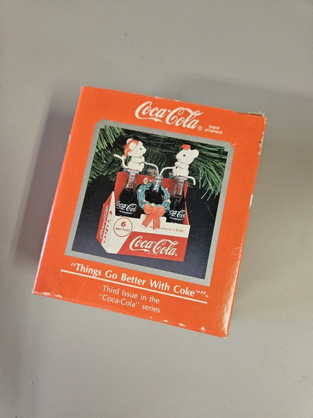 1991 Enesco Coca-Cola Ornament Things Go Better With Coke 3rd Issue NIB