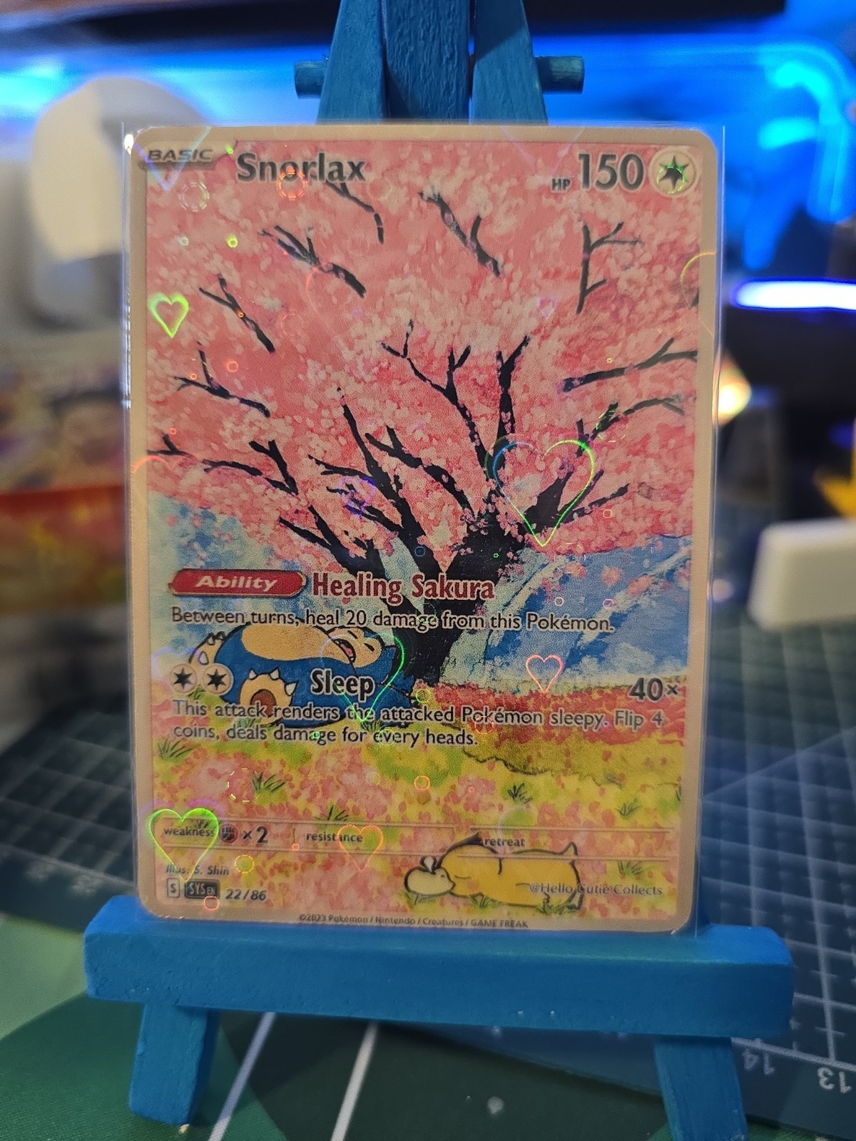 Custom Fanart Pokémon Snorlax Heart Holo 22/86
