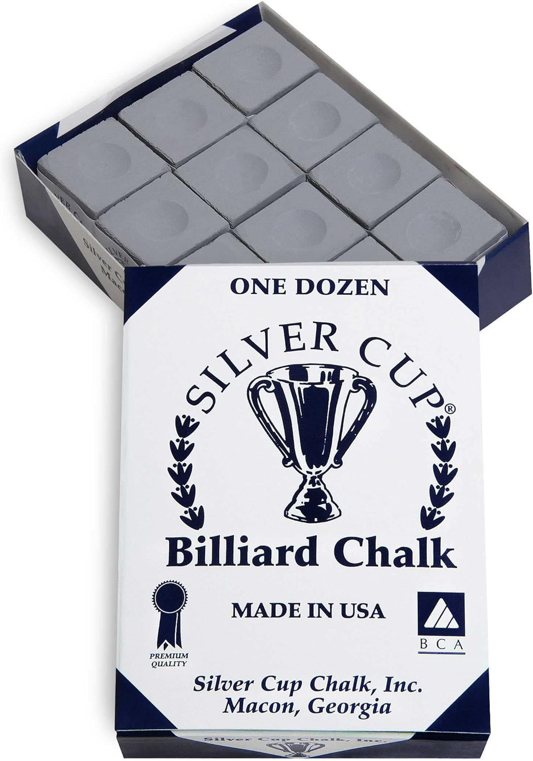 Silver Cup Chalk, Pewter, 12-Piece Box