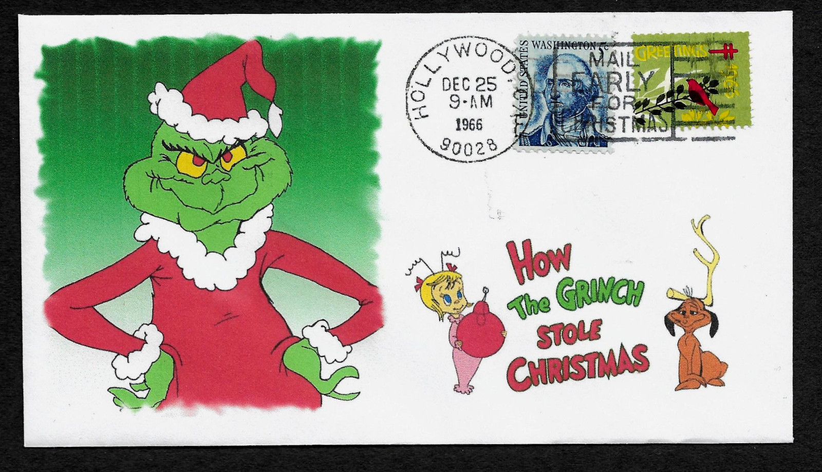 1966 How The Grinch Stole Xmas Collector\'s Envelope XS1042