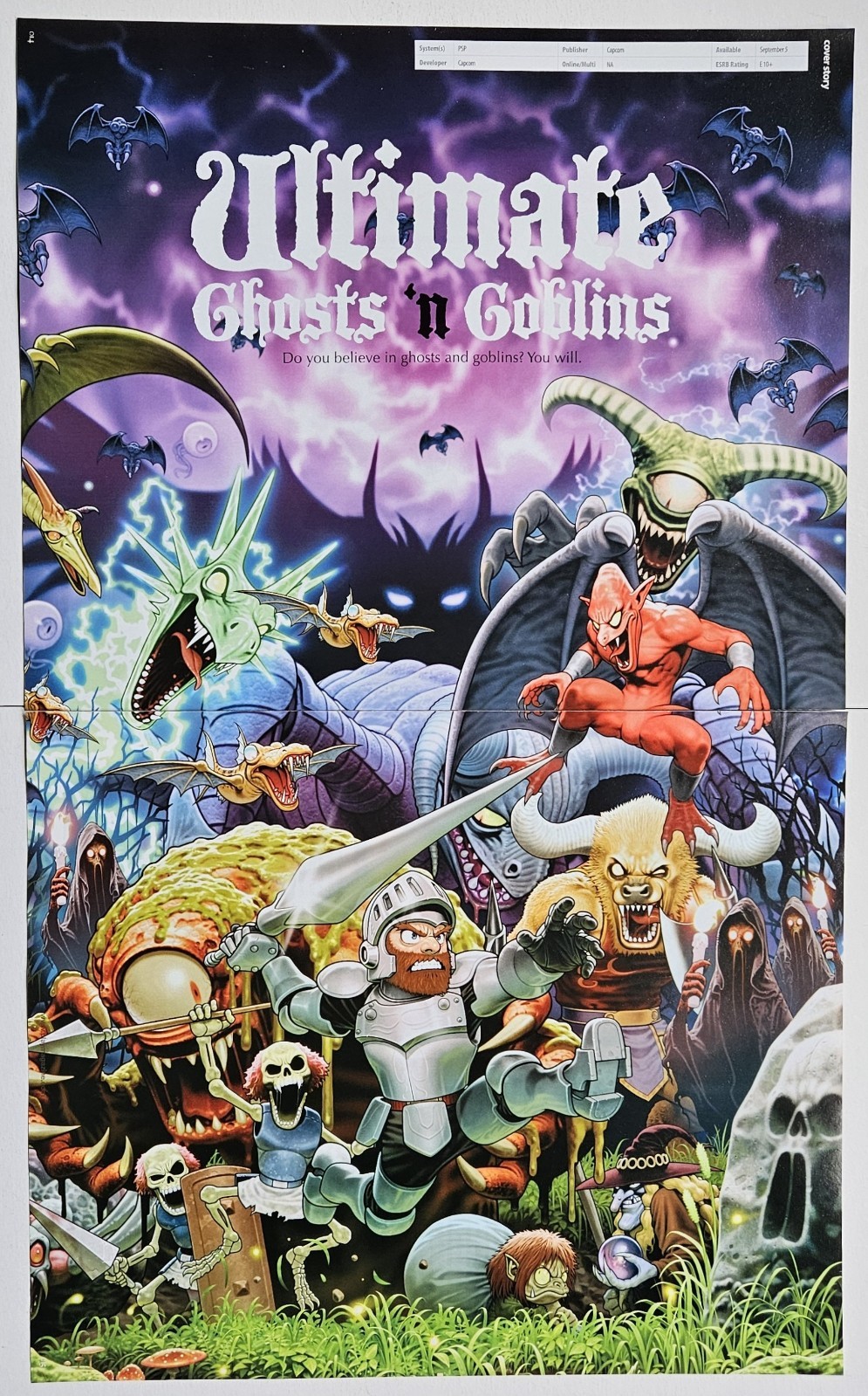 Ultimate Ghosts and Goblins PSP Magazine Gaming 6pg Preview Article Print 2006