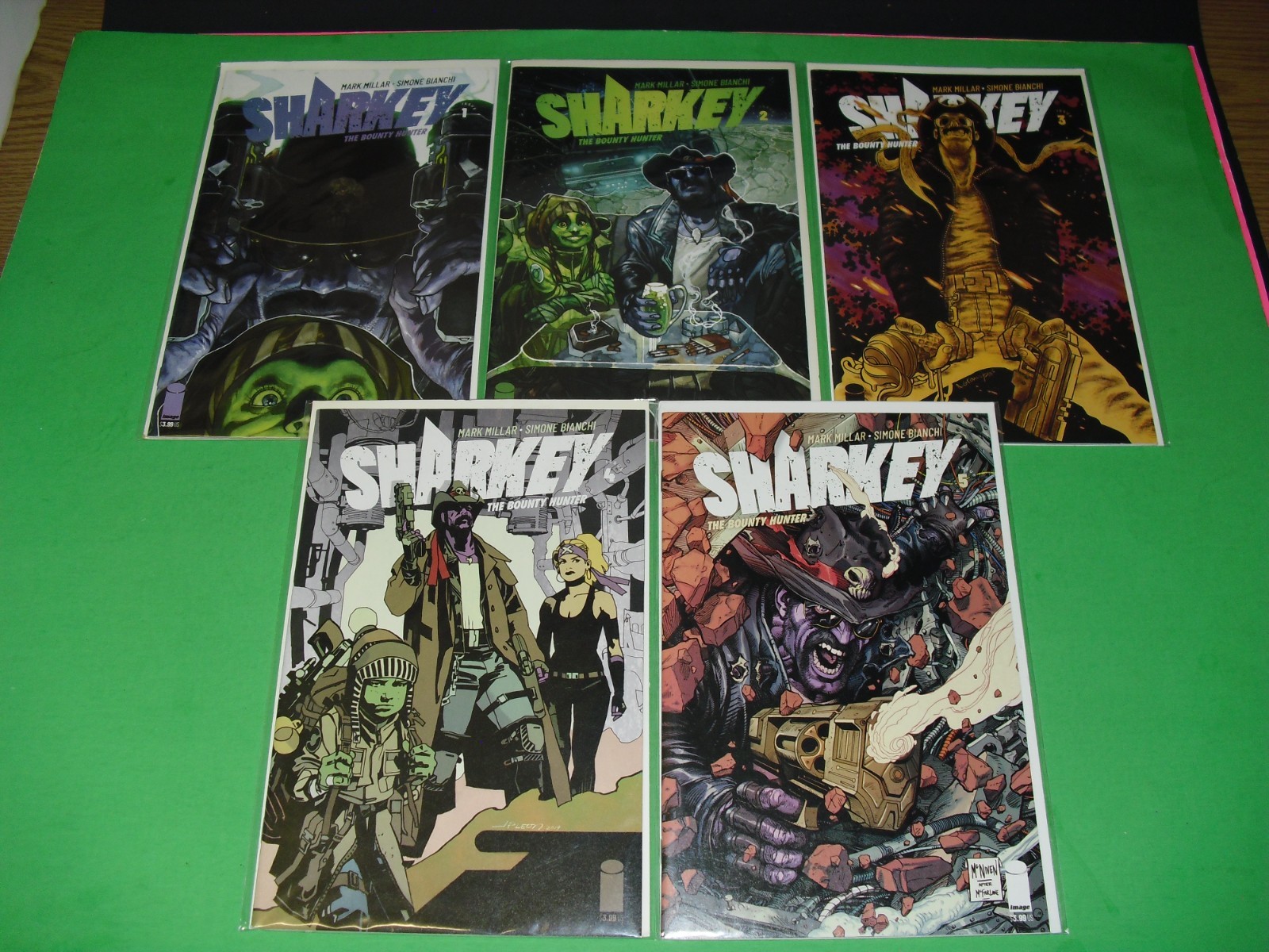 Sharkey the Bounty Hunter 1-5 all around NM from 2019 Image near complete set