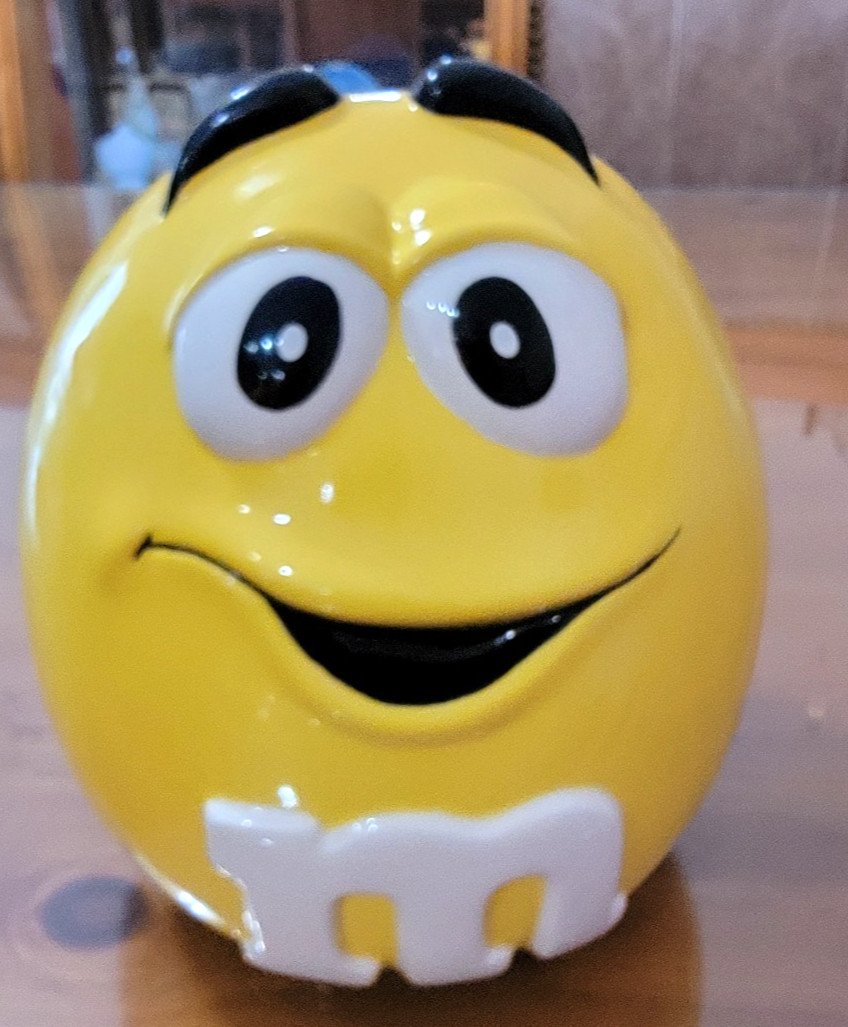 M&M's Yellow Ceramic Cookie/Candy Jar by Galerie new