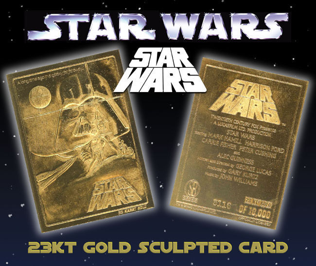 STAR WARS Original Movie Poster Genuine 23K GOLD CARD $14.95 Officially Licensed
