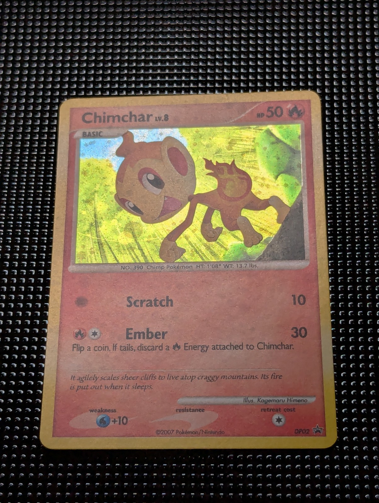 DP02 Chimchar Black Star Promo Pokemon Card Diamond Pearl
