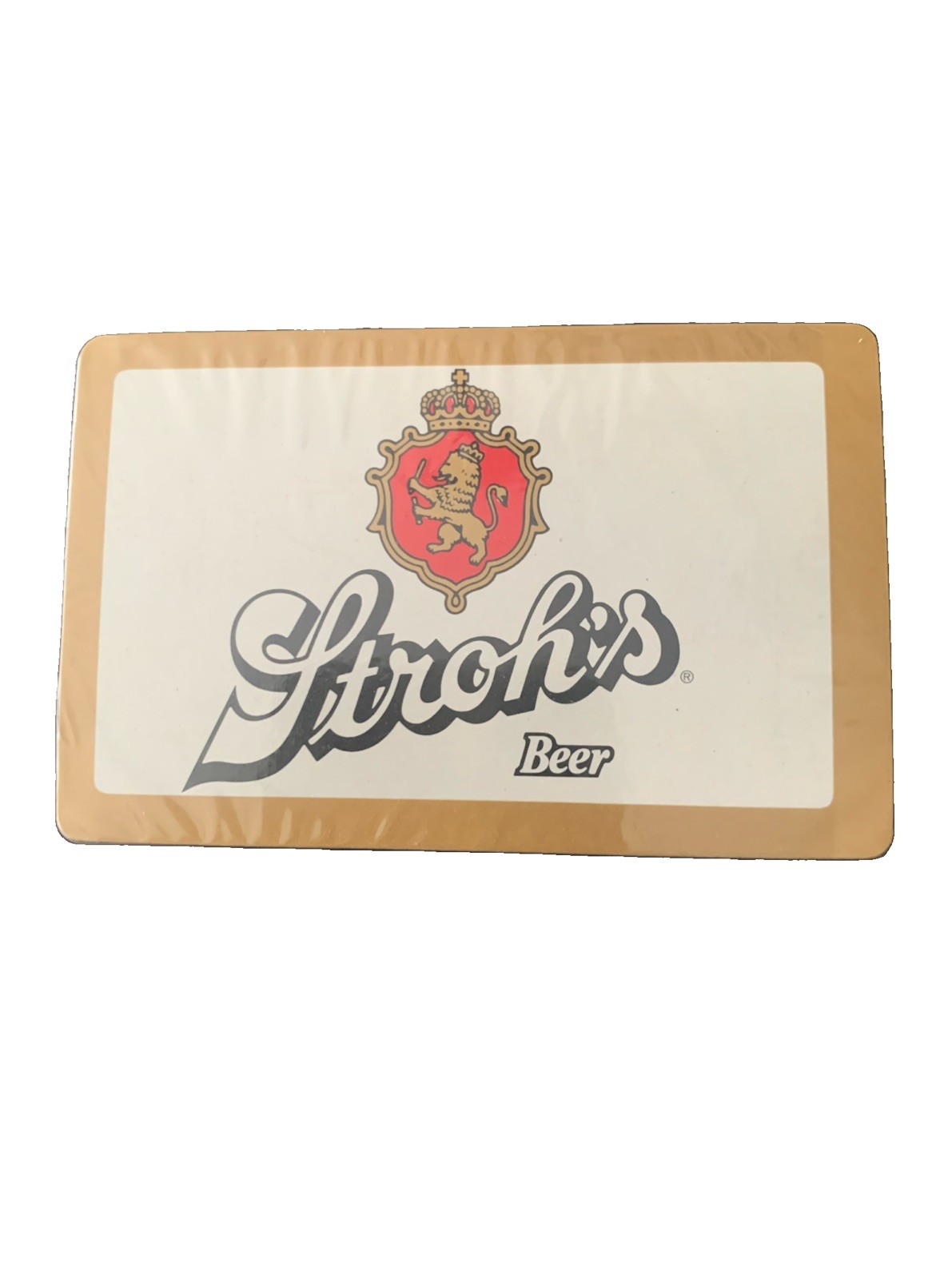 Vintage NOS Playing Cards Stroh's Beer Poker 21 Solitaire Hoyle