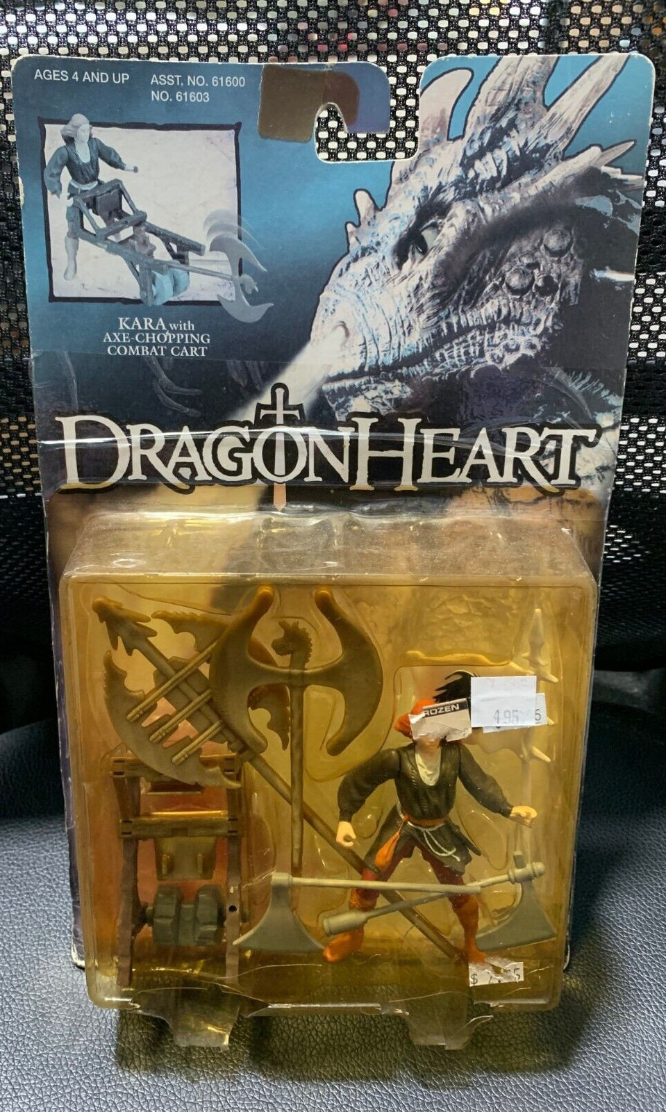 1995 Hasbro Kenner Dragonheart Kara Action Figure with Axe-Chopping Combat Cart