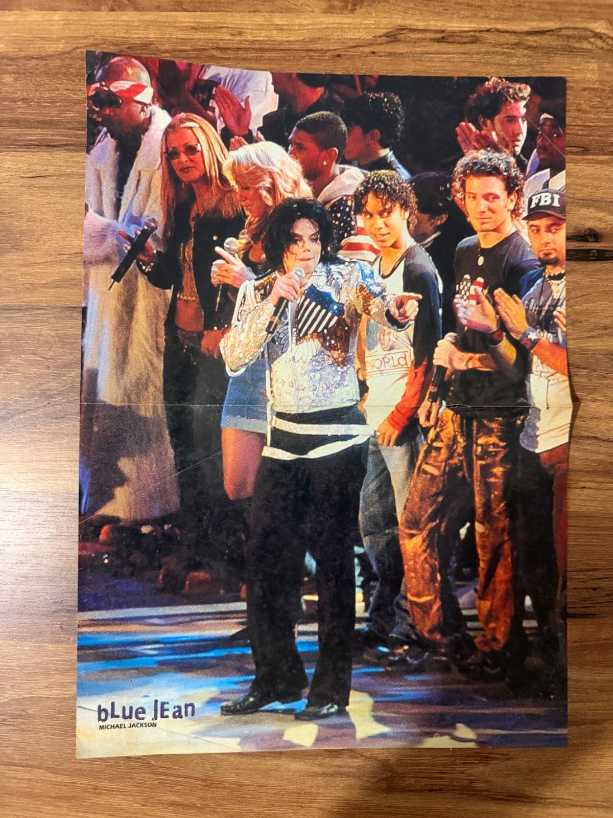Vintage Michael Jackson Blue Jean Live Concert Poster Original Rare Unused